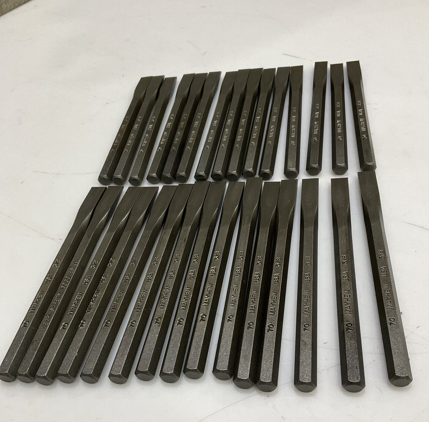 MAYHEW 70202 COLD CHISEL 70 LB 3/8” LOT OF 30 373