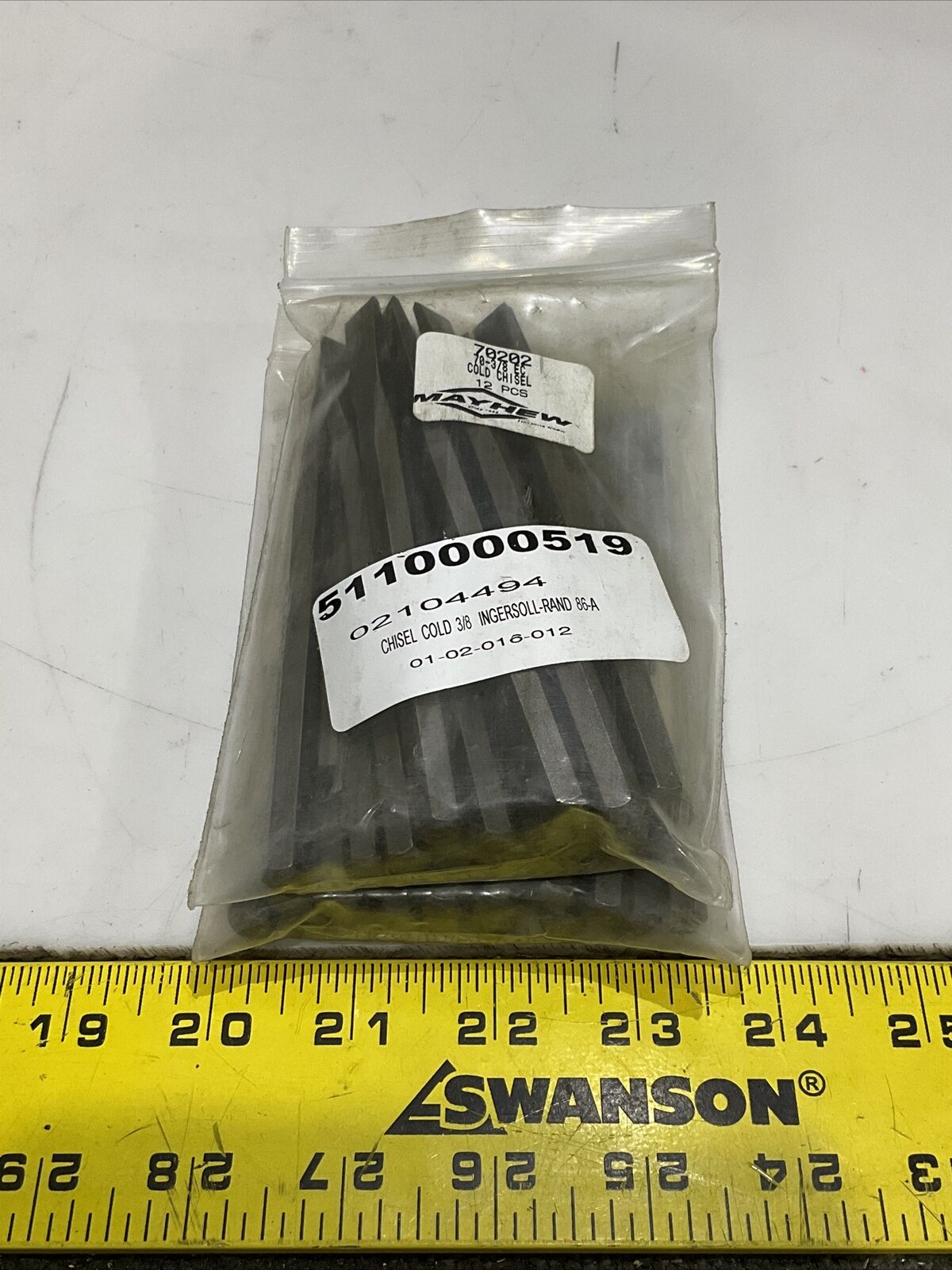 MAYHEW 70202 COLD CHISEL 70 LB 3/8” LOT OF 30 373