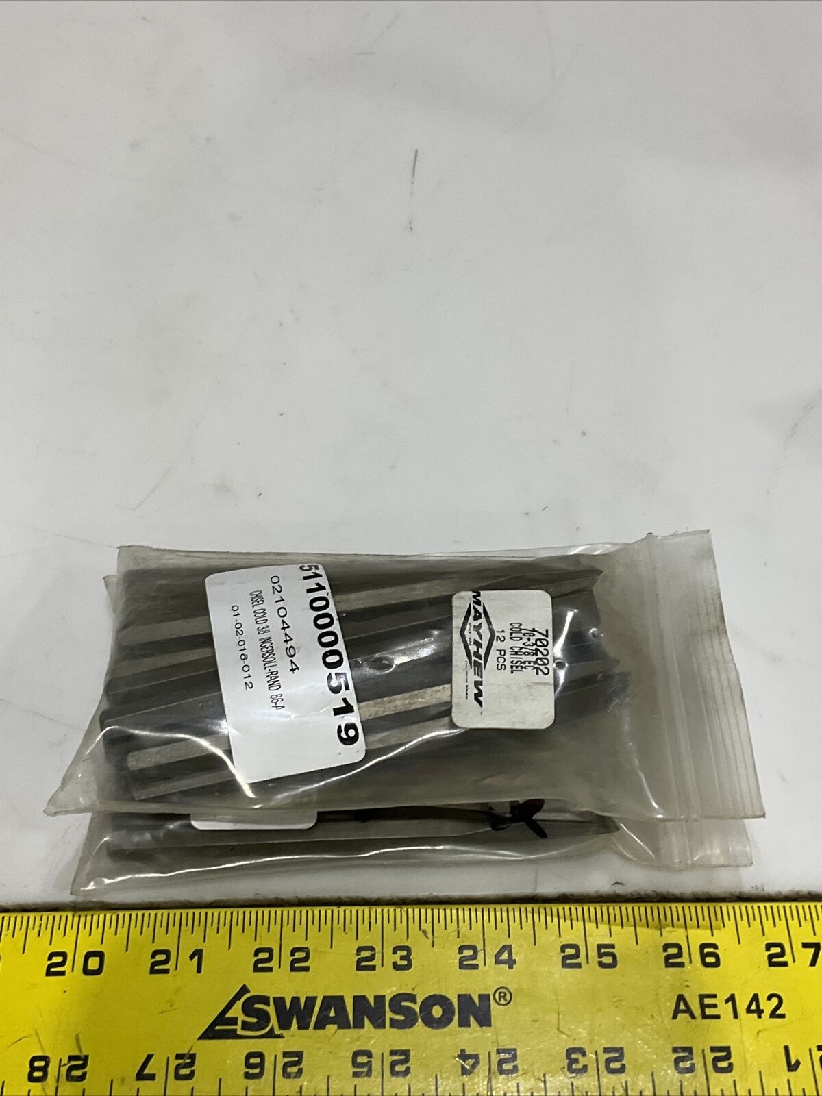 MAYHEW 70202 COLD CHISEL 70 LB 3/8” LOT OF 30 373