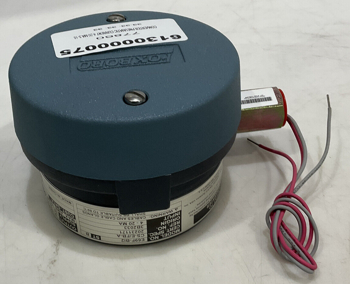 FOXBORO E69F CURRENT-TO-PNEUMATIC SIGNAL CONVERTER 373