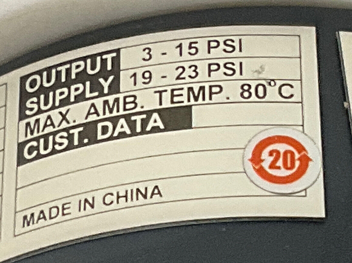 FOXBORO E69F CURRENT-TO-PNEUMATIC SIGNAL CONVERTER 373