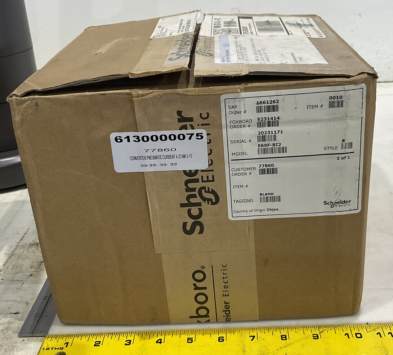 FOXBORO E69F CURRENT-TO-PNEUMATIC SIGNAL CONVERTER 373