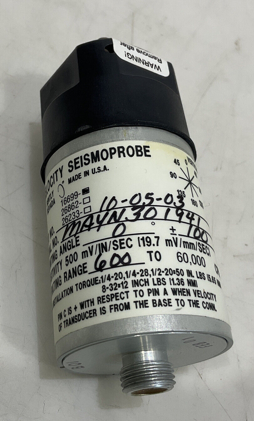 BENTLY NEVADA 10-05-03 VELOCITY SEISMOPROBE 373