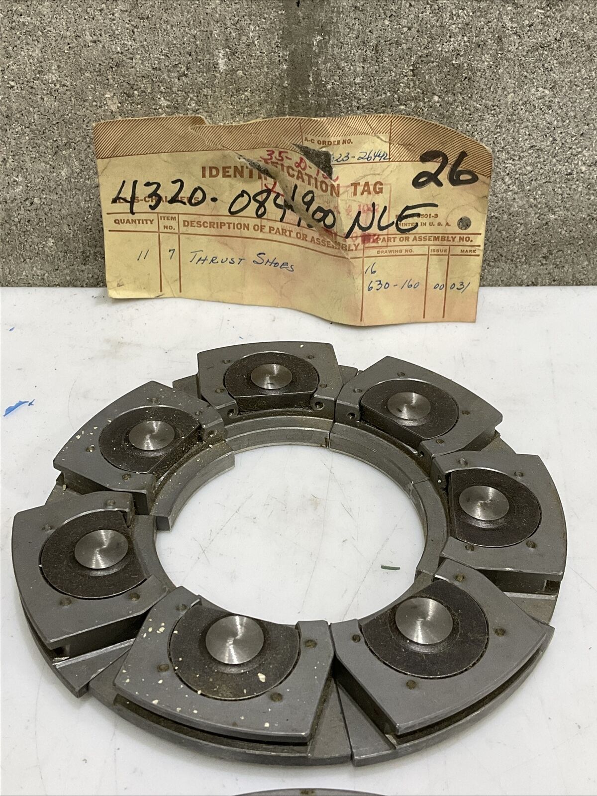 ALLIS CHALMERS 16 630-160 THRUST SHOES LOT OF 10 373