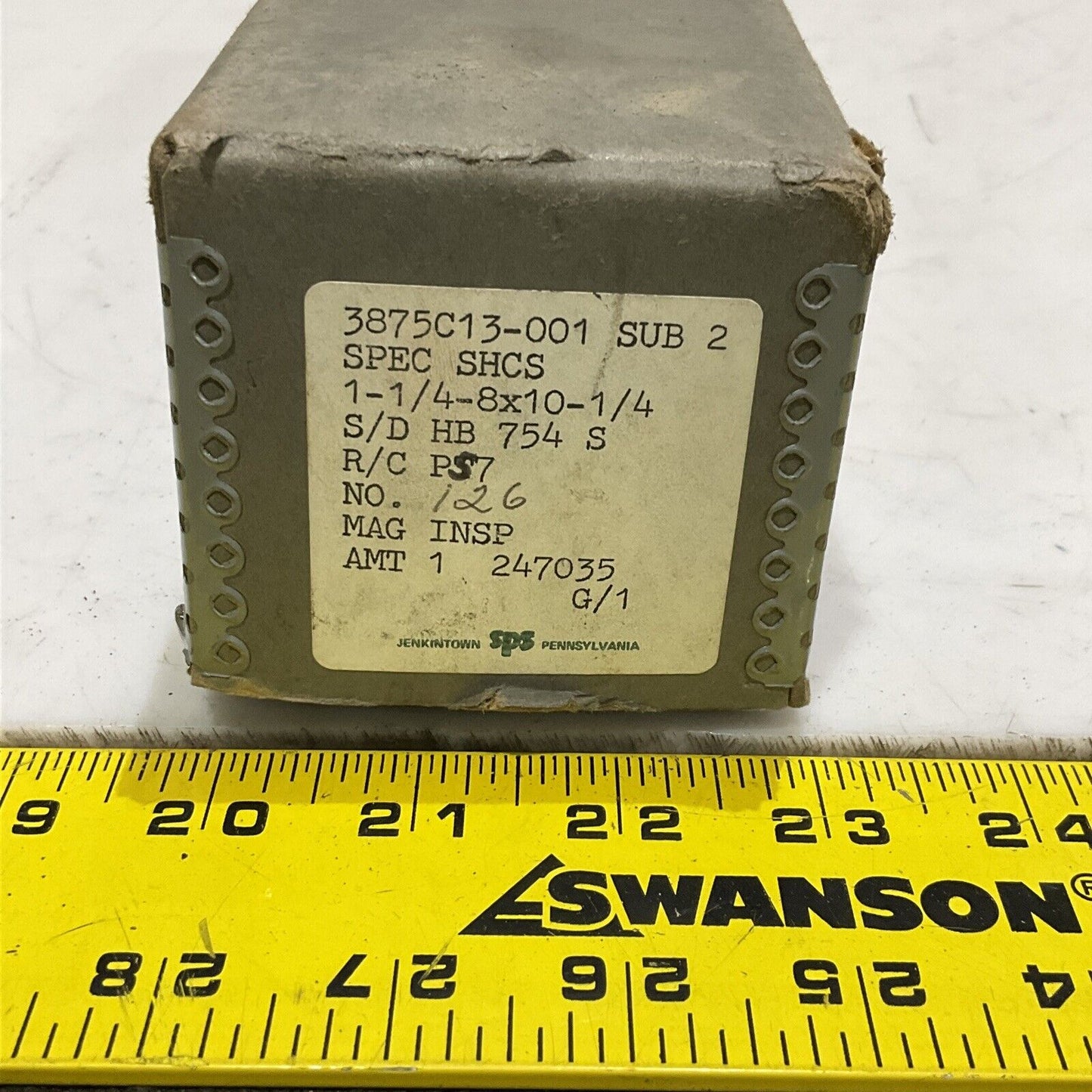 SPS 3875C13-001 SUB 2575A25G01 1-1/4-8X10-1/4 S/D HB 754 S R/C PS7 NO.126 373
