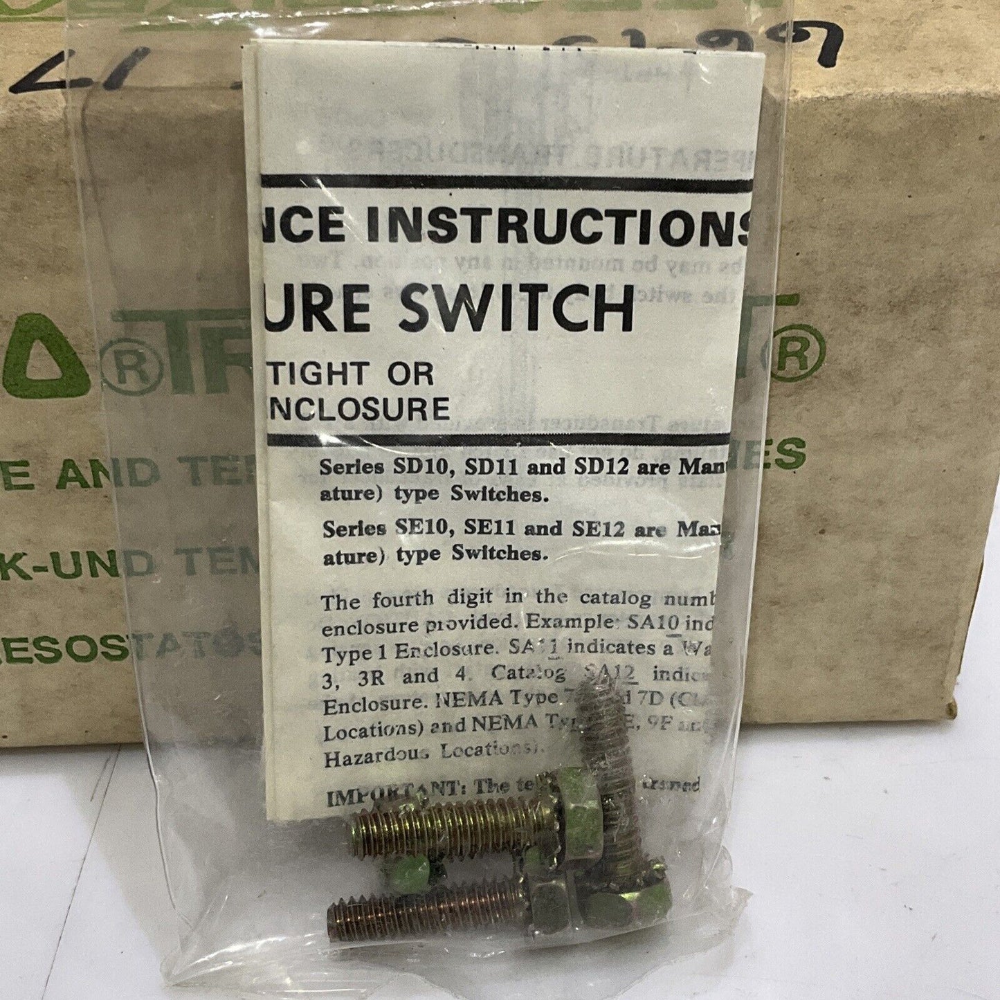 ASCO QL11A1 TEMPERATURE TRANSDUCER SWITCH 160-260F W/ 6FT COPPER TEMP SENSOR 373