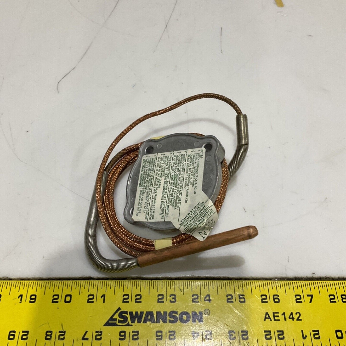 ASCO QL11A1 TEMPERATURE TRANSDUCER SWITCH 160-260F W/ 6FT COPPER TEMP SENSOR 373