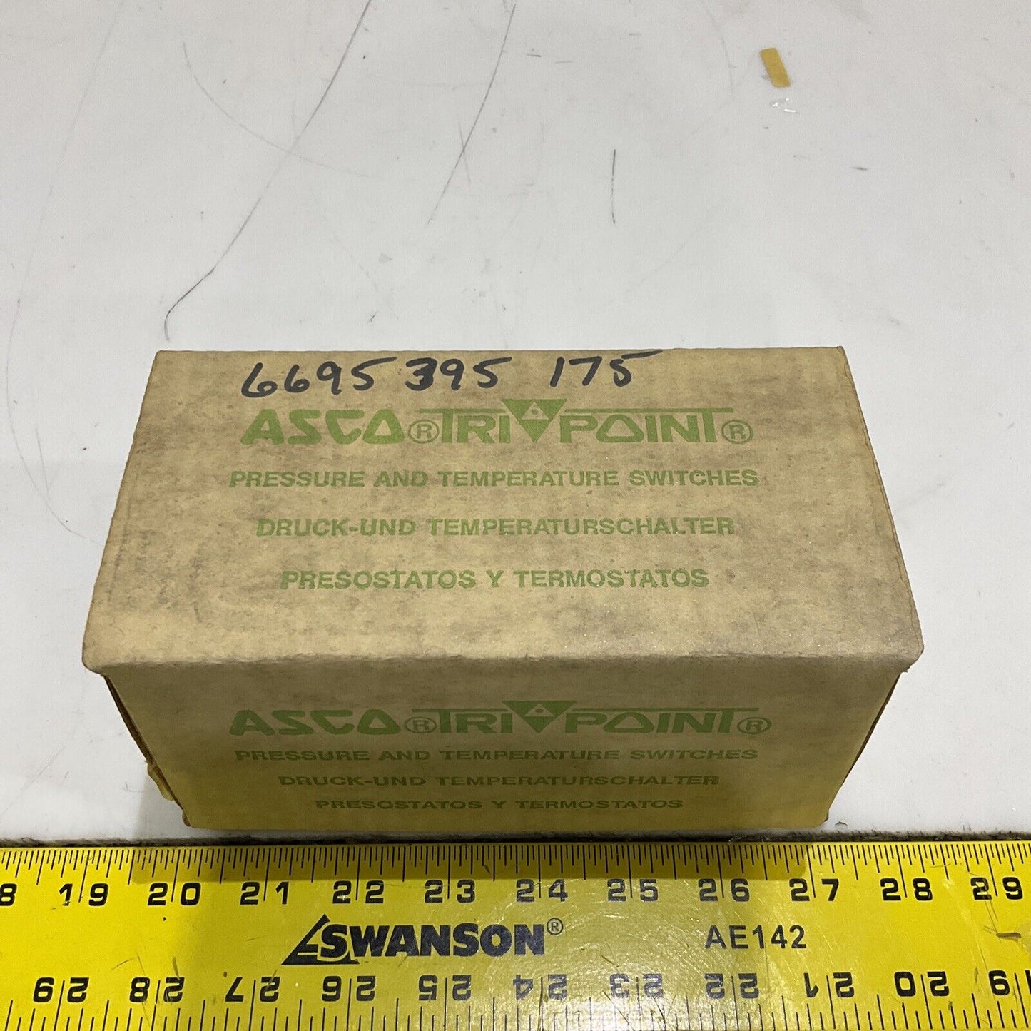 ASCO QL11A1 TEMPERATURE TRANSDUCER SWITCH 160-260F W/ 6FT COPPER TEMP SENSOR 373