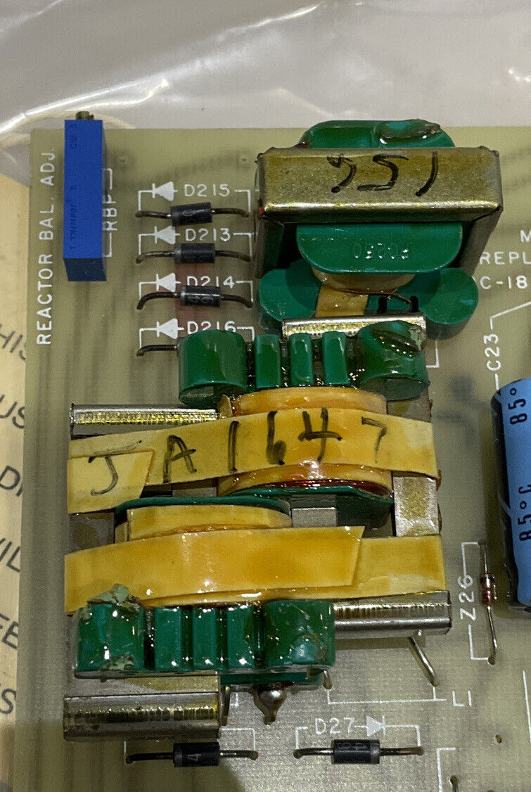 C&D BATTERIES MBC-1971-1 REACTOR BAL ADJ 373