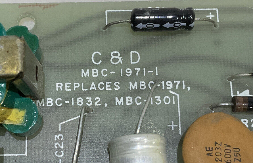 C&D BATTERIES MBC-1971-1 REACTOR BAL ADJ 373