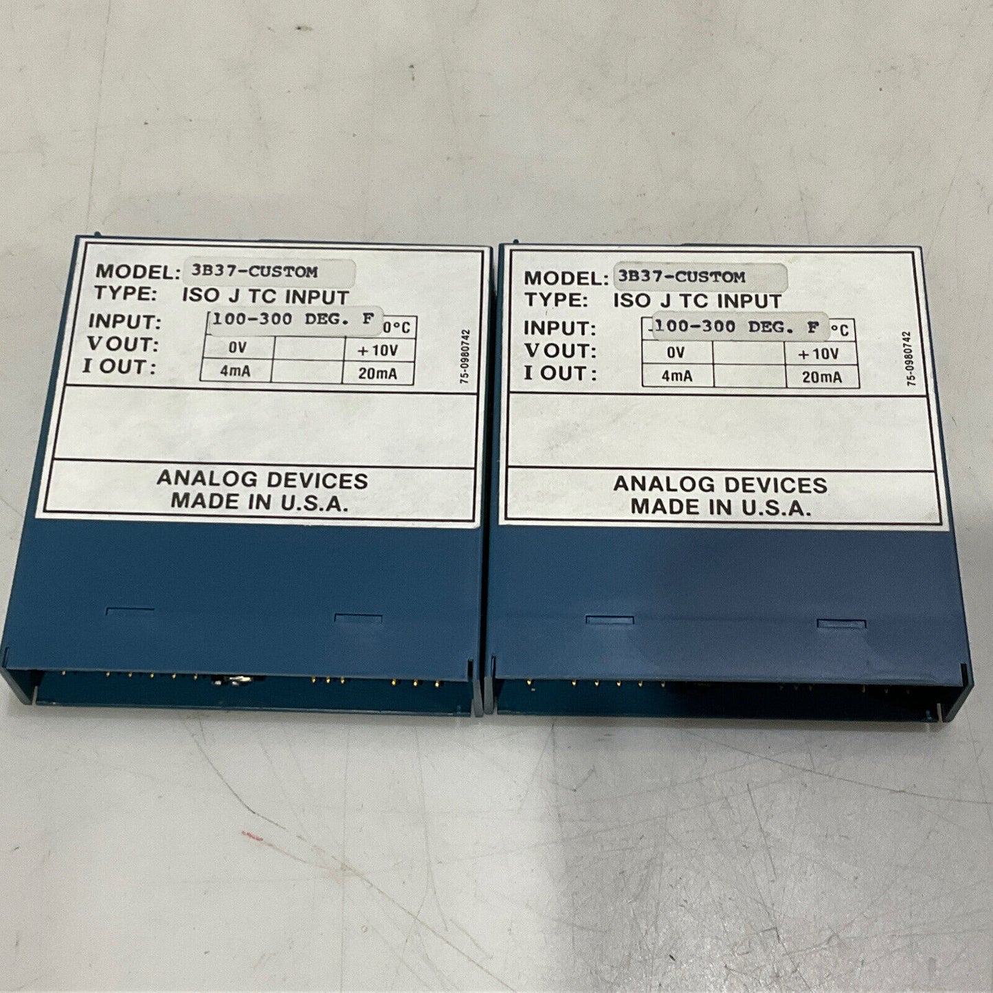 ANALOG DEVICES 3B37-CUSTOM ISOLATED TC INPUT 100-309 DEG F LOT OF 2 373