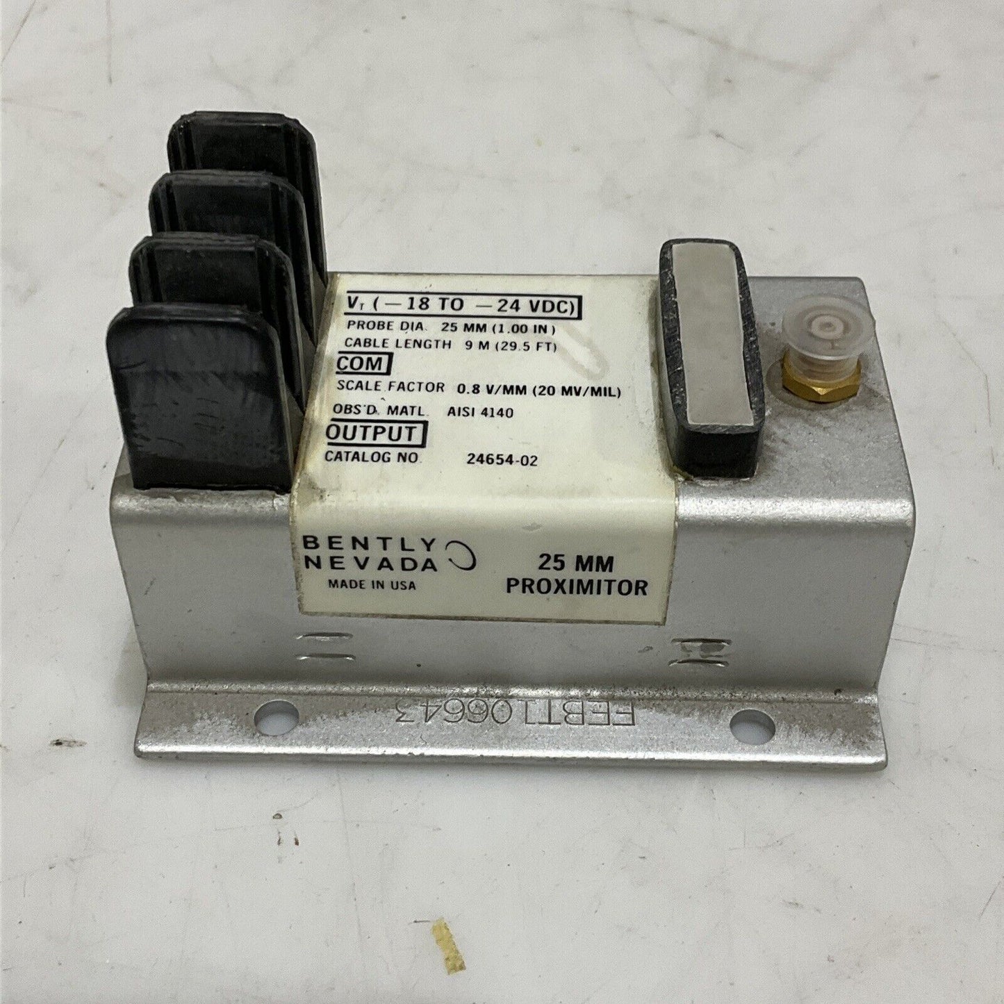BENTLY NEVADA 24654-02 18744-O1G 25MM PROXIMITOR SENSOR 373