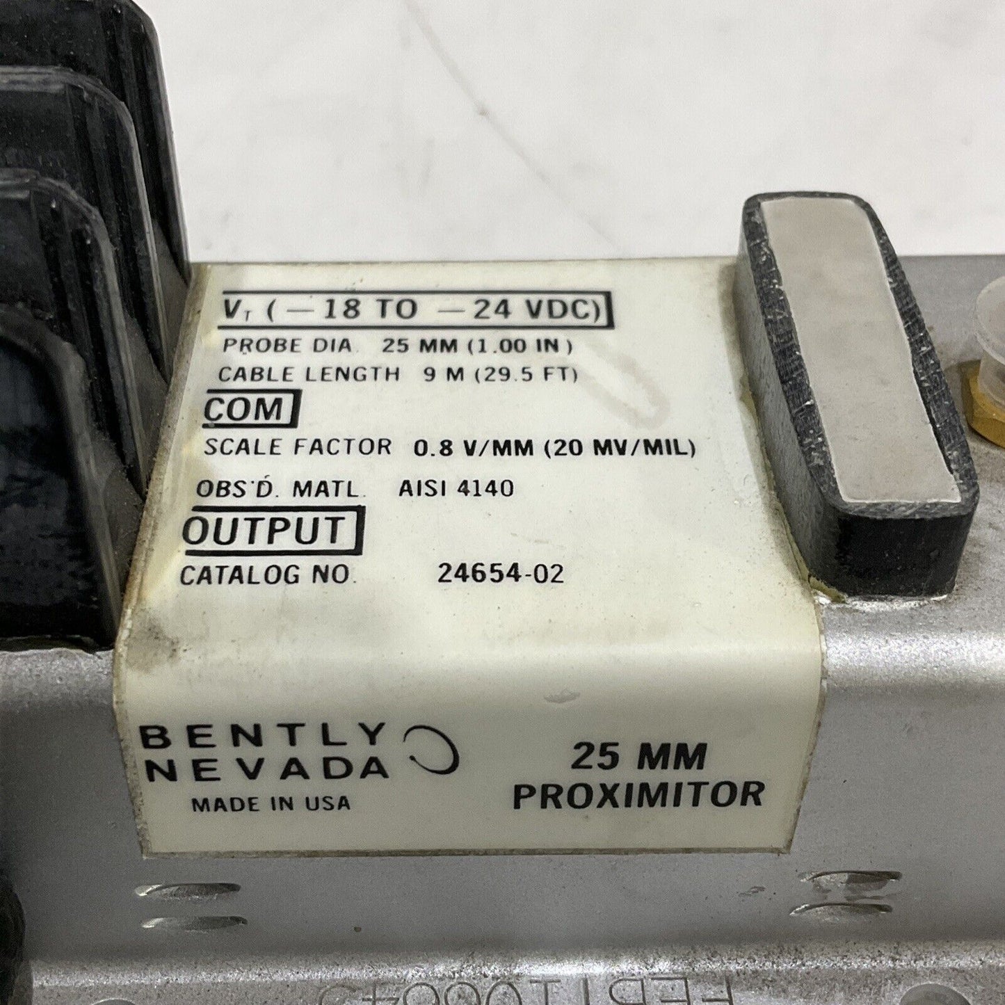 BENTLY NEVADA 24654-02 18744-O1G 25MM PROXIMITOR SENSOR 373