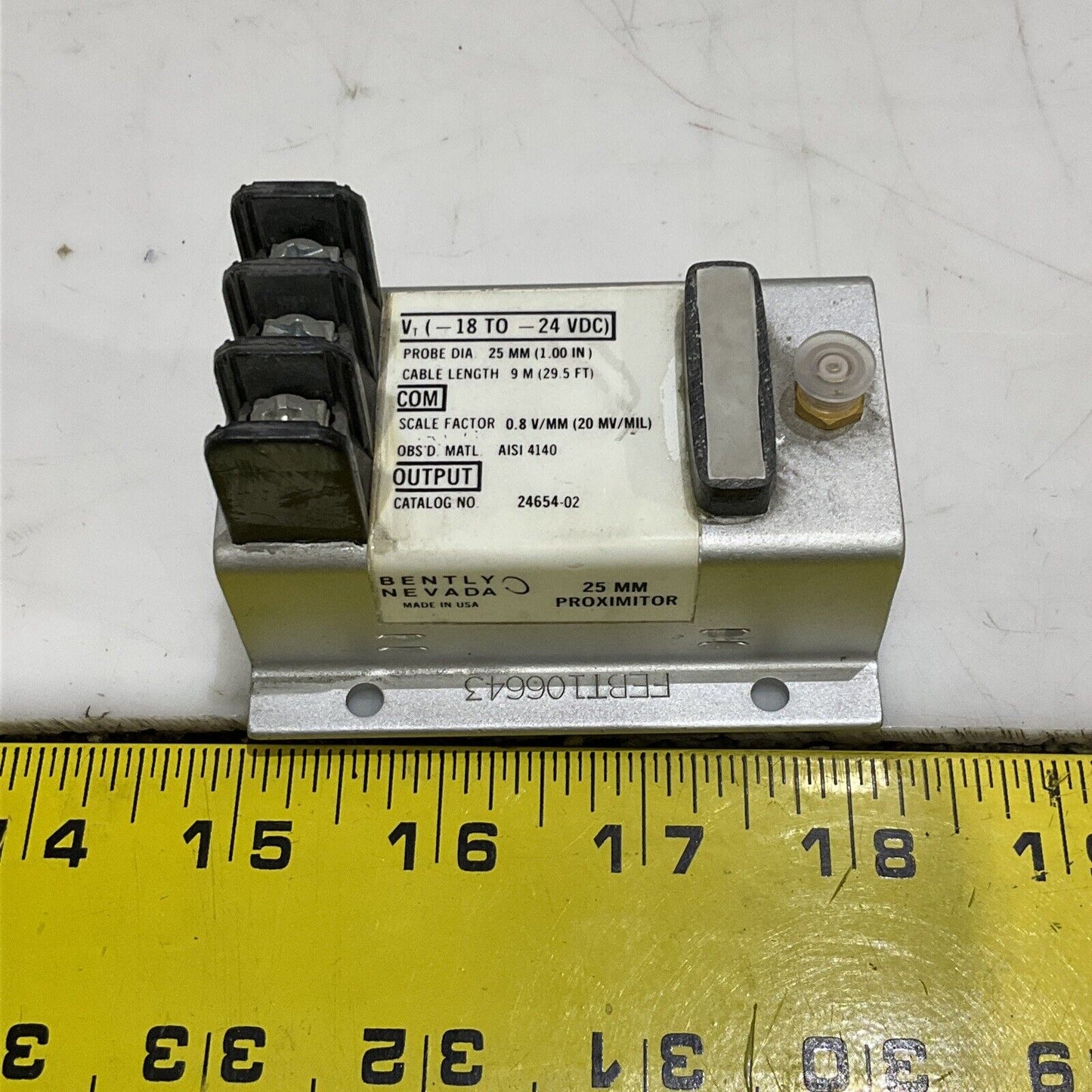 BENTLY NEVADA 24654-02 18744-O1G 25MM PROXIMITOR SENSOR 373