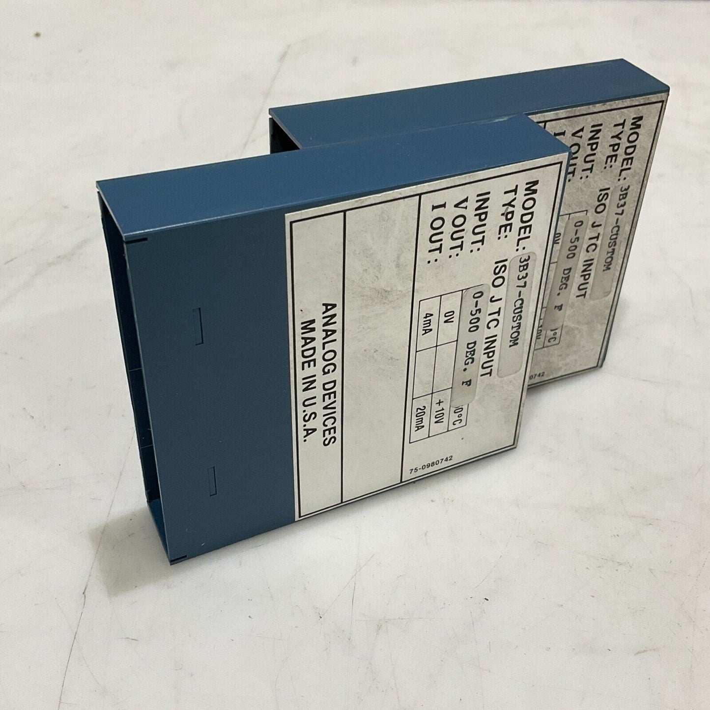 ANALOG DEVICES 3B37-CUSTOM ISOLATED TC INPUT 0-500 DEGREE F LOT OF 2 373