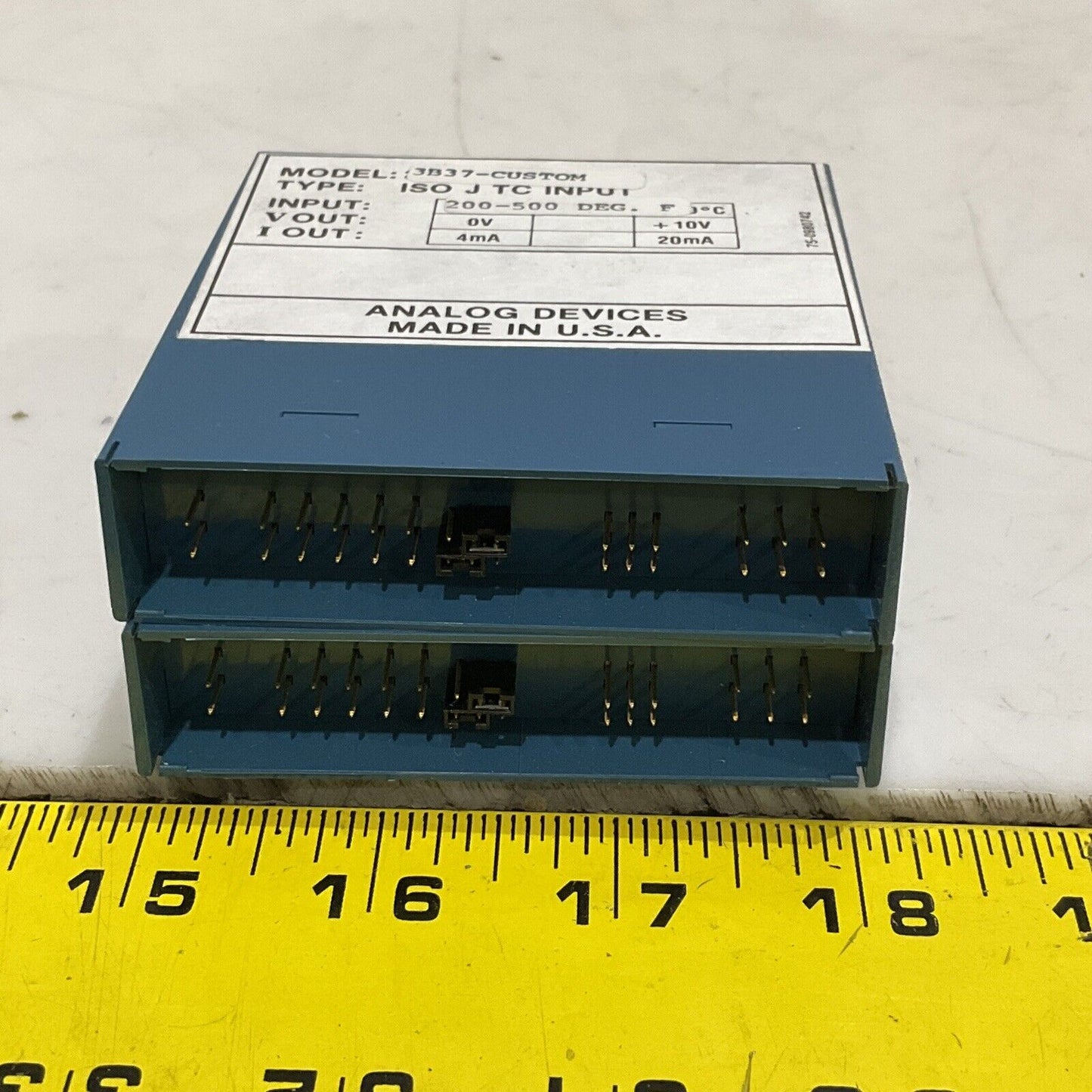 ANALOG DEVICES 3B37-CUSTOM ISOLATED TC INPUT 200-500 DEGREE F LOT OF 2 373