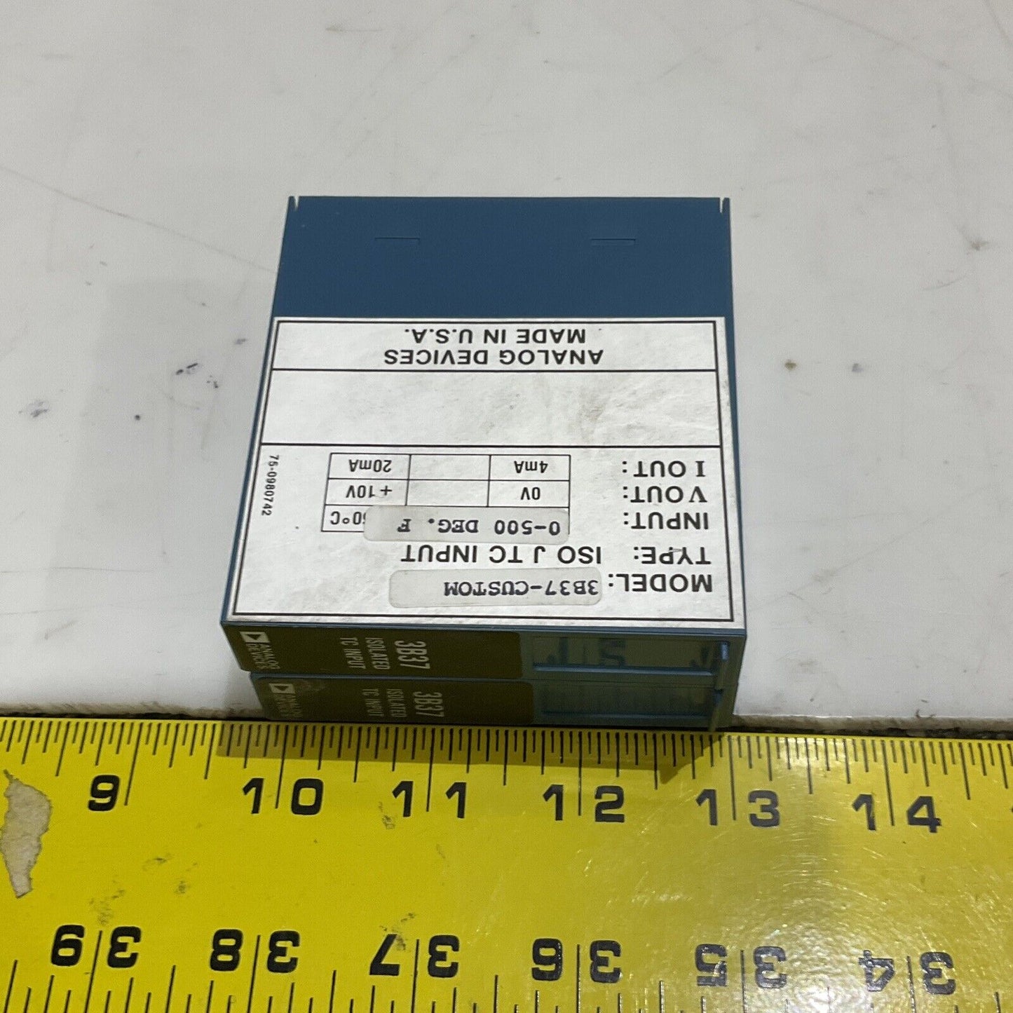 ANALOG DEVICES 3B37-CUSTOM ISOLATED TC INPUT 0-500 DEGREE F LOT OF 2 373