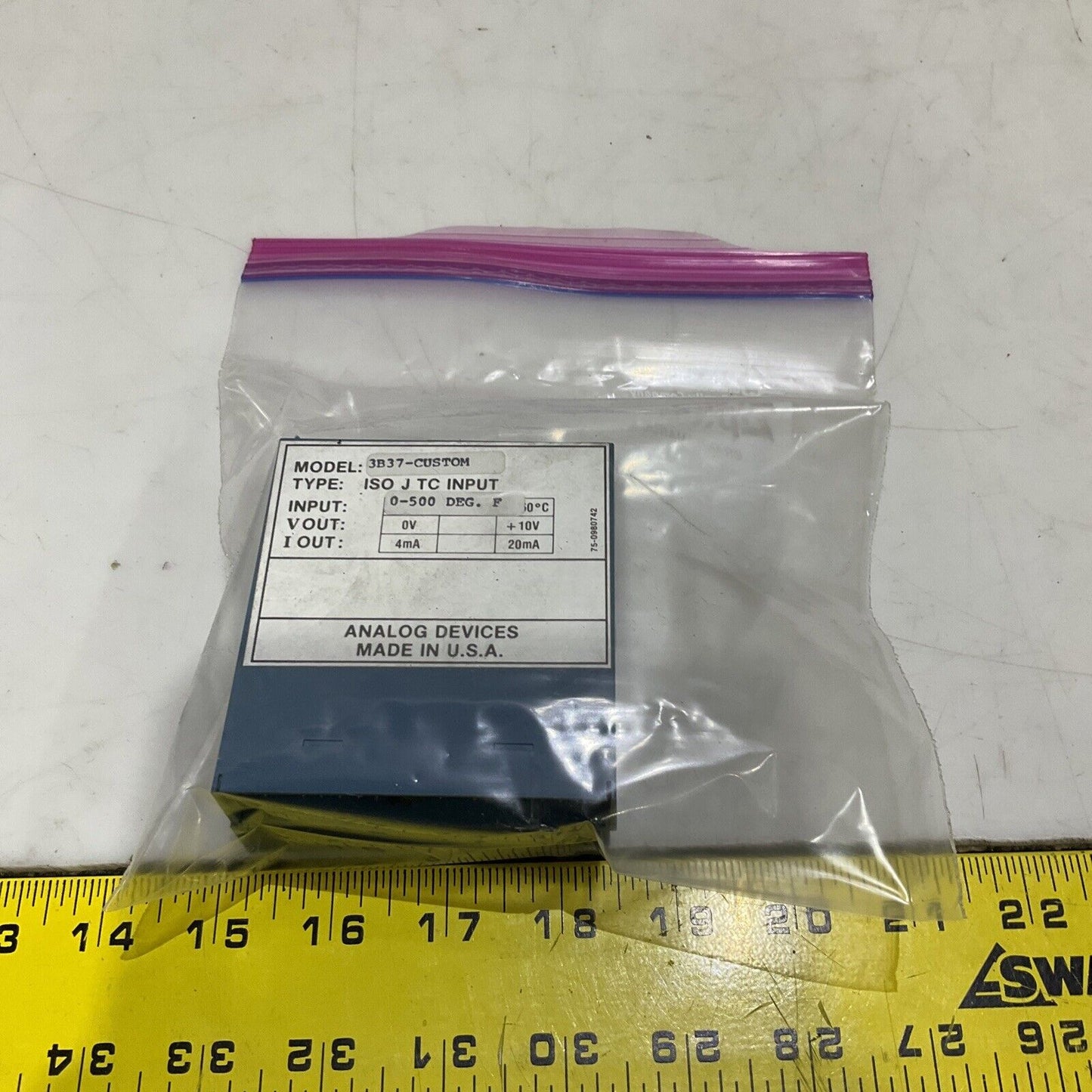 ANALOG DEVICES 3B37-CUSTOM ISOLATED TC INPUT 0-500 DEGREE F LOT OF 2 373
