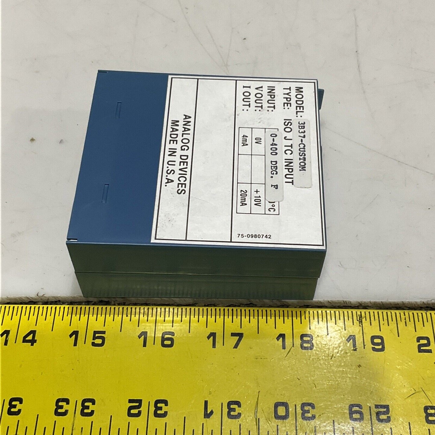 ANALOG DEVICES 3B37-CUSTOM ISOLATED TC INPUT 0-400 DEGREE F LOT OF 2 373