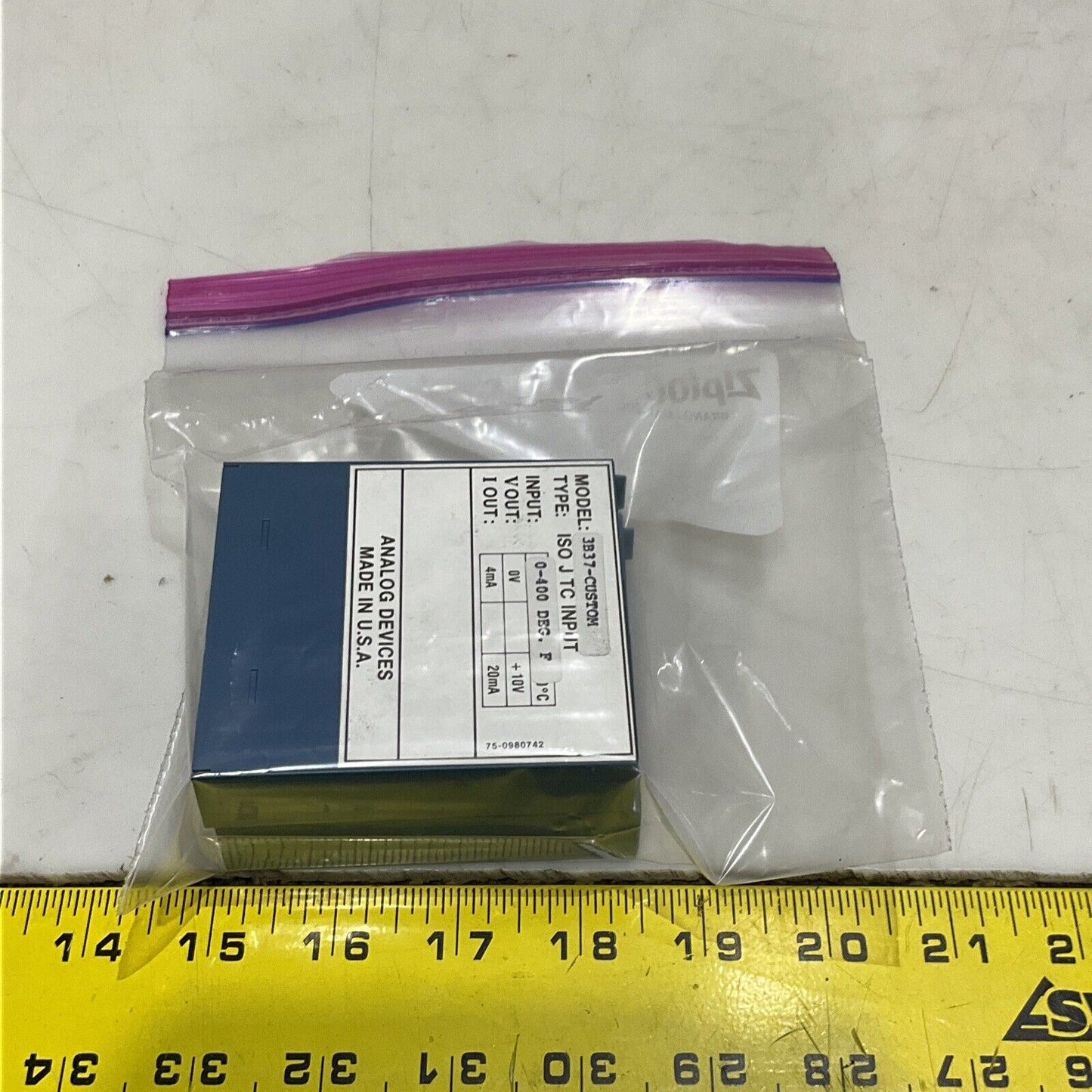 ANALOG DEVICES 3B37-CUSTOM ISOLATED TC INPUT 0-400 DEGREE F LOT OF 2 373