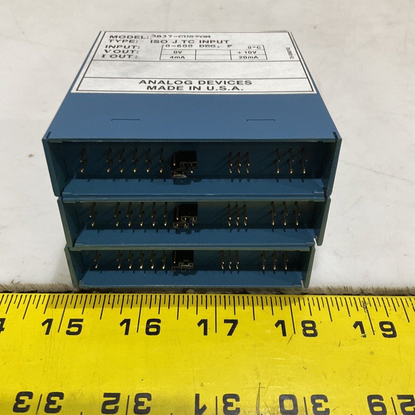 ANALOG DEVICES 3B37-CUSTOM ISOLATED TC INPUT 0-600 DEGREE F LOT OF 3 373