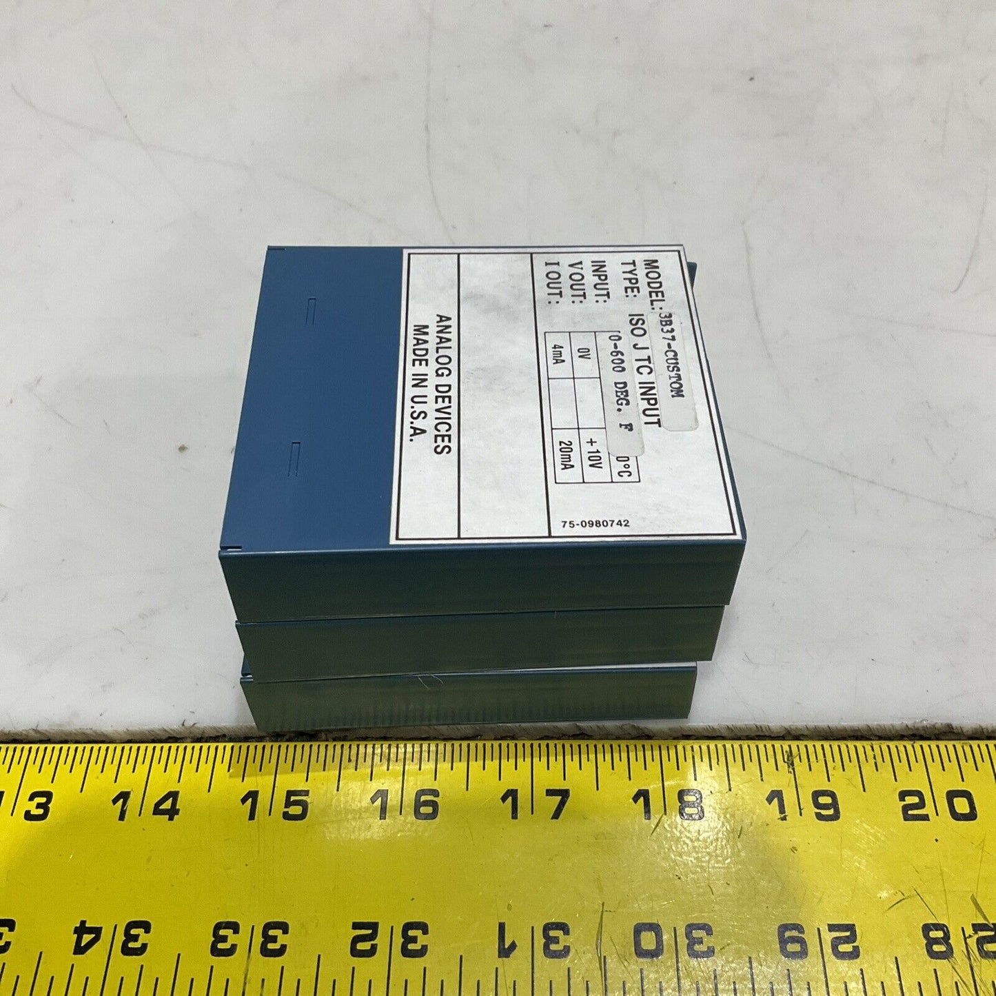 ANALOG DEVICES 3B37-CUSTOM ISOLATED TC INPUT 0-600 DEGREE F LOT OF 3 373