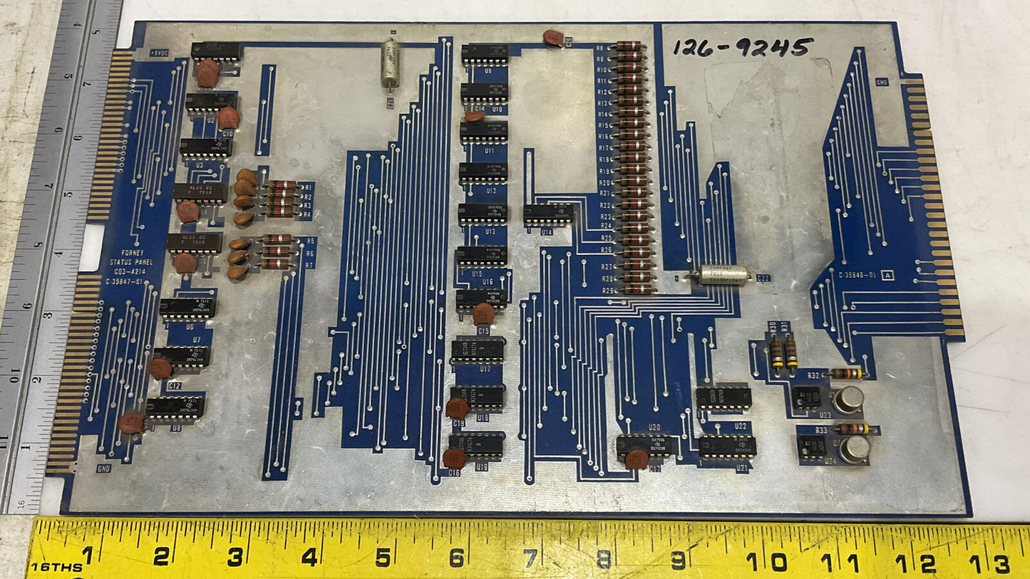 FORNEY CQ3-A214 C-35847-01 STATUS PANEL 373
