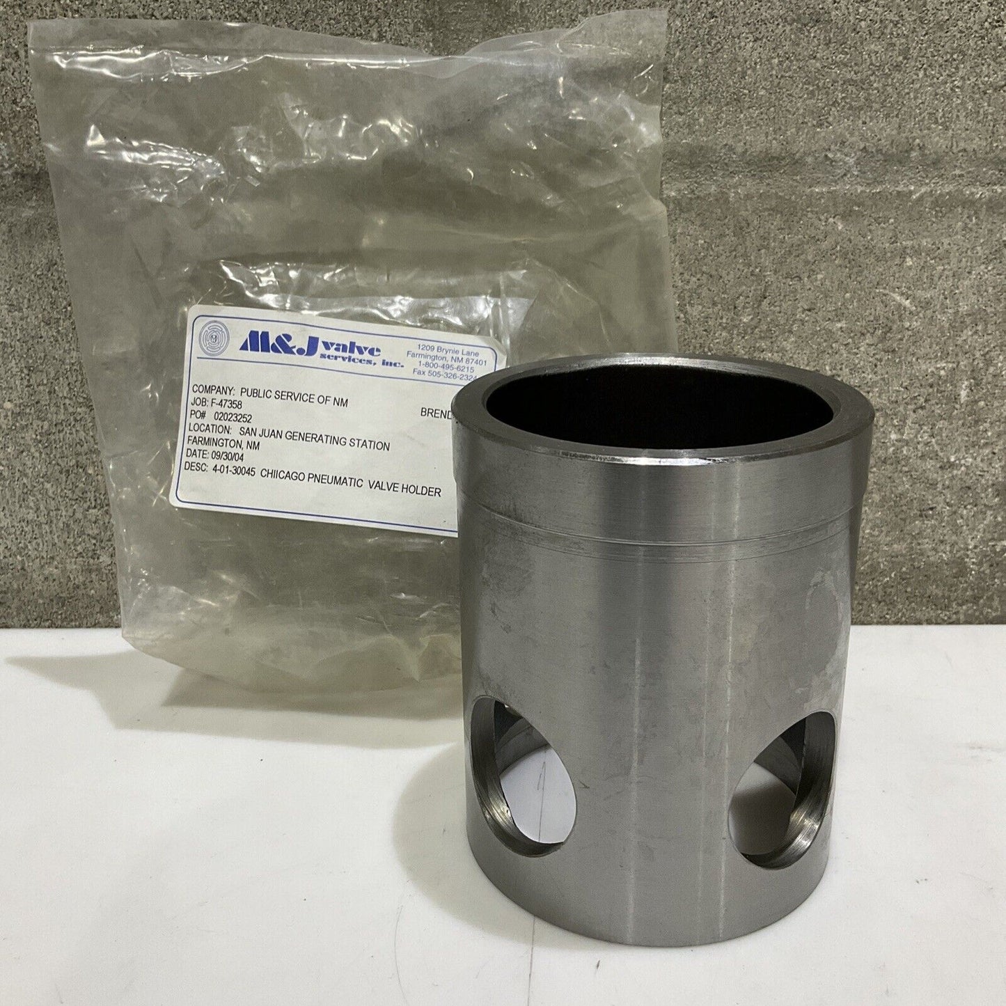 CHICAGO PNEUMATIC 4-01-30045 W-6834 SOOT BLOWER COMPRESSOR HOLDER 4 HOLE 373