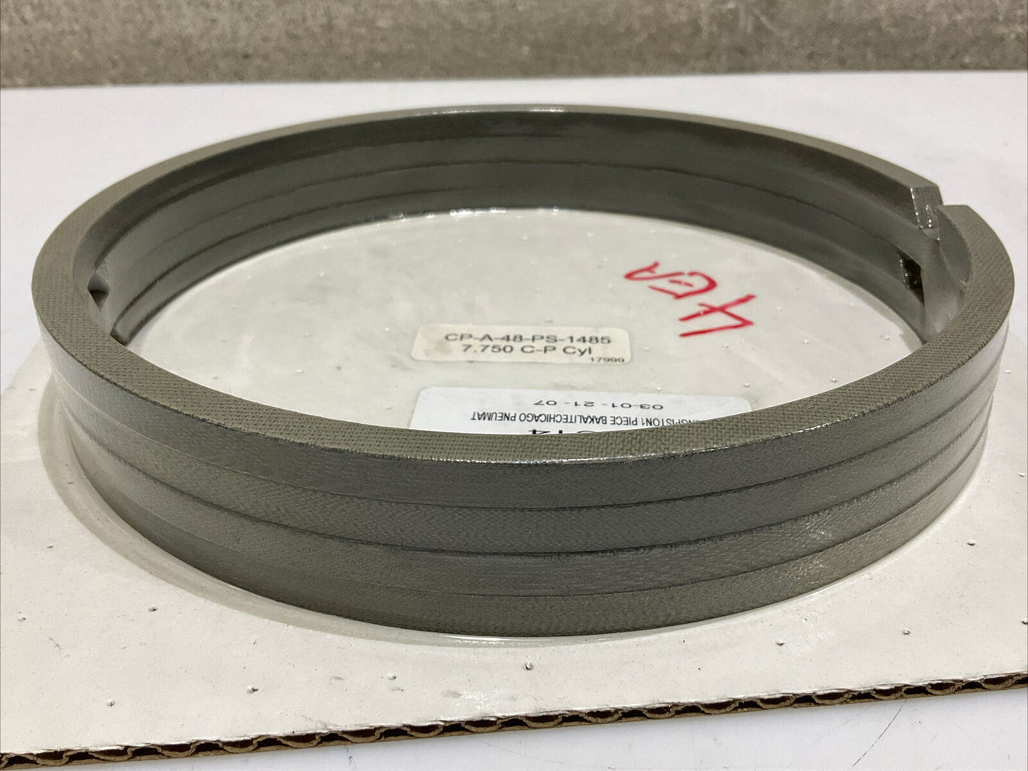 BAKALITE CHICAGO PNEUMATIC CP-A-48-PS-1485 7.750 C-O PISTON RING LOT OF 8 373