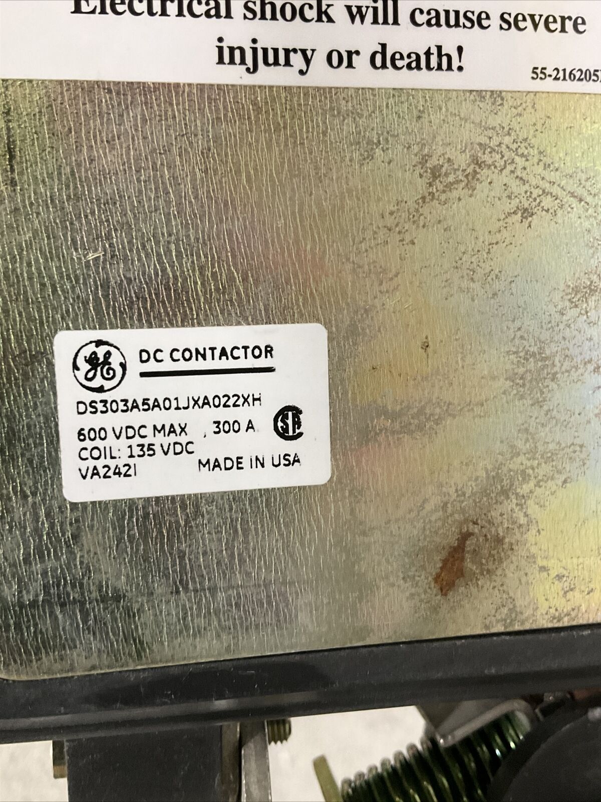 GE DS303A 01JXA022XH DC CONTACTOR 600 VDC 300 A 373