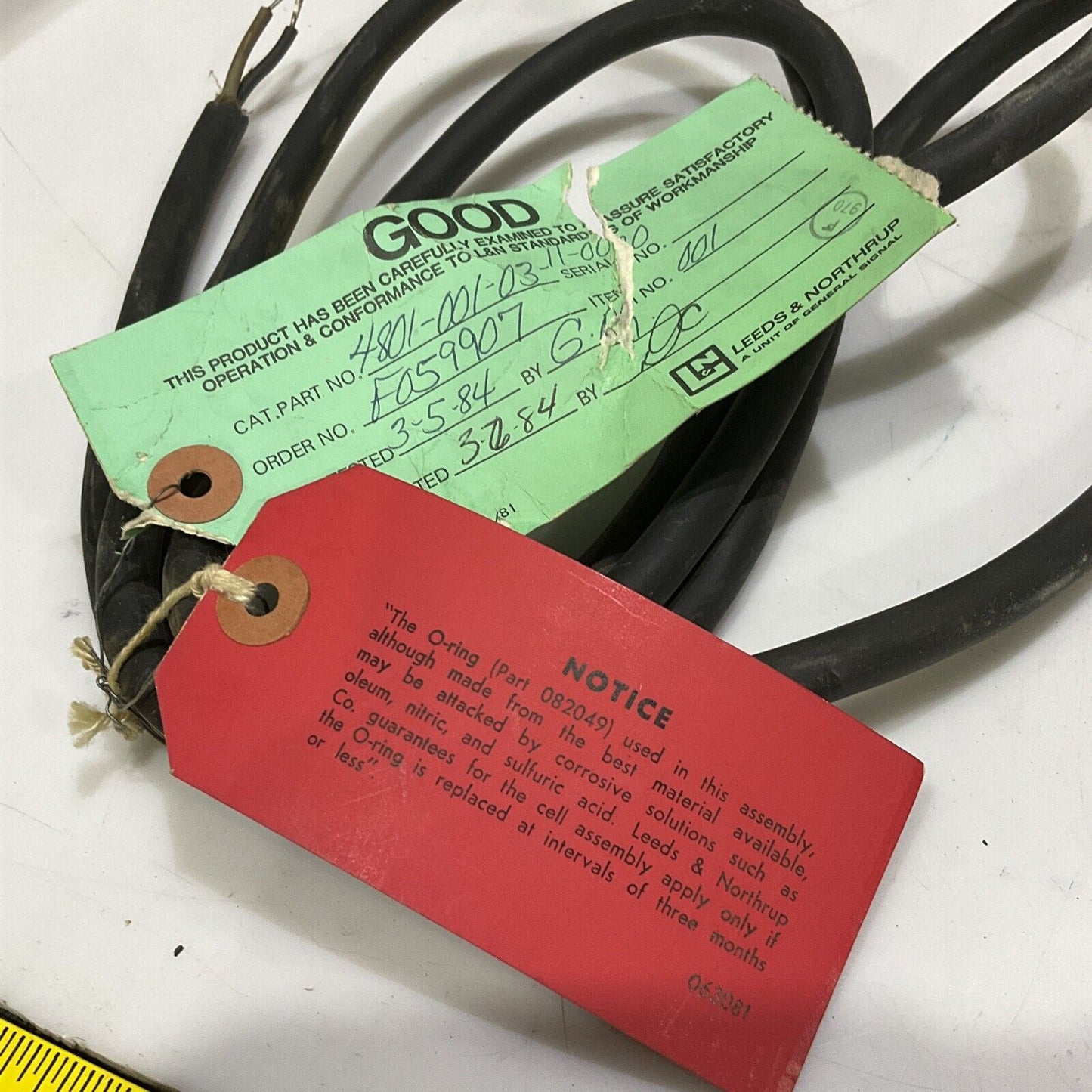 LEEDS & NORTHRUP 4801-001-03-11-000 CONDUCTIVITY CELL CARP NO. #20 373