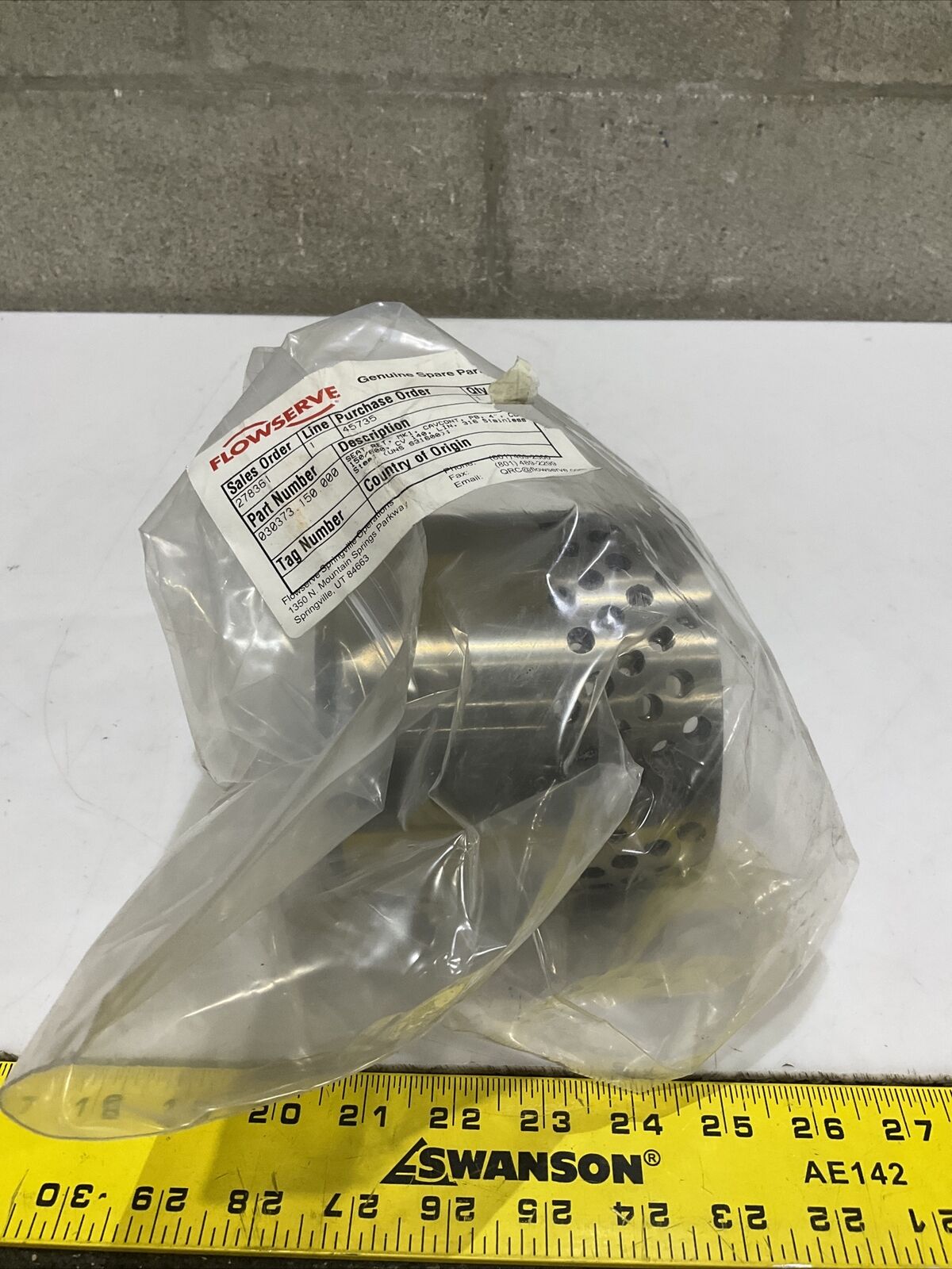 FLOWSERVE 030373-150-000 SEAT RETAINER MK1 CAVCONT 4” CL 150/600 CV 140 316 373