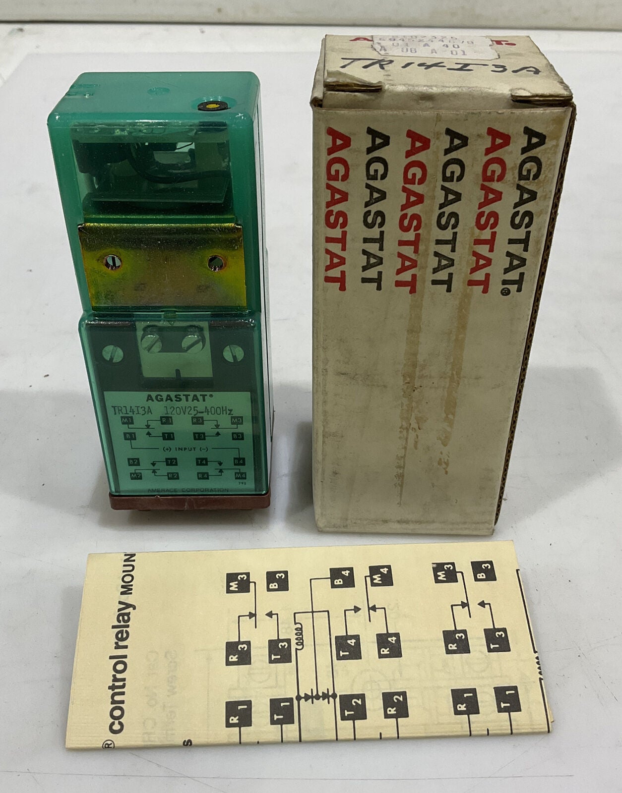 AGASTAT TR14I3A CONTROL RELAY 120V25-400HZ 373