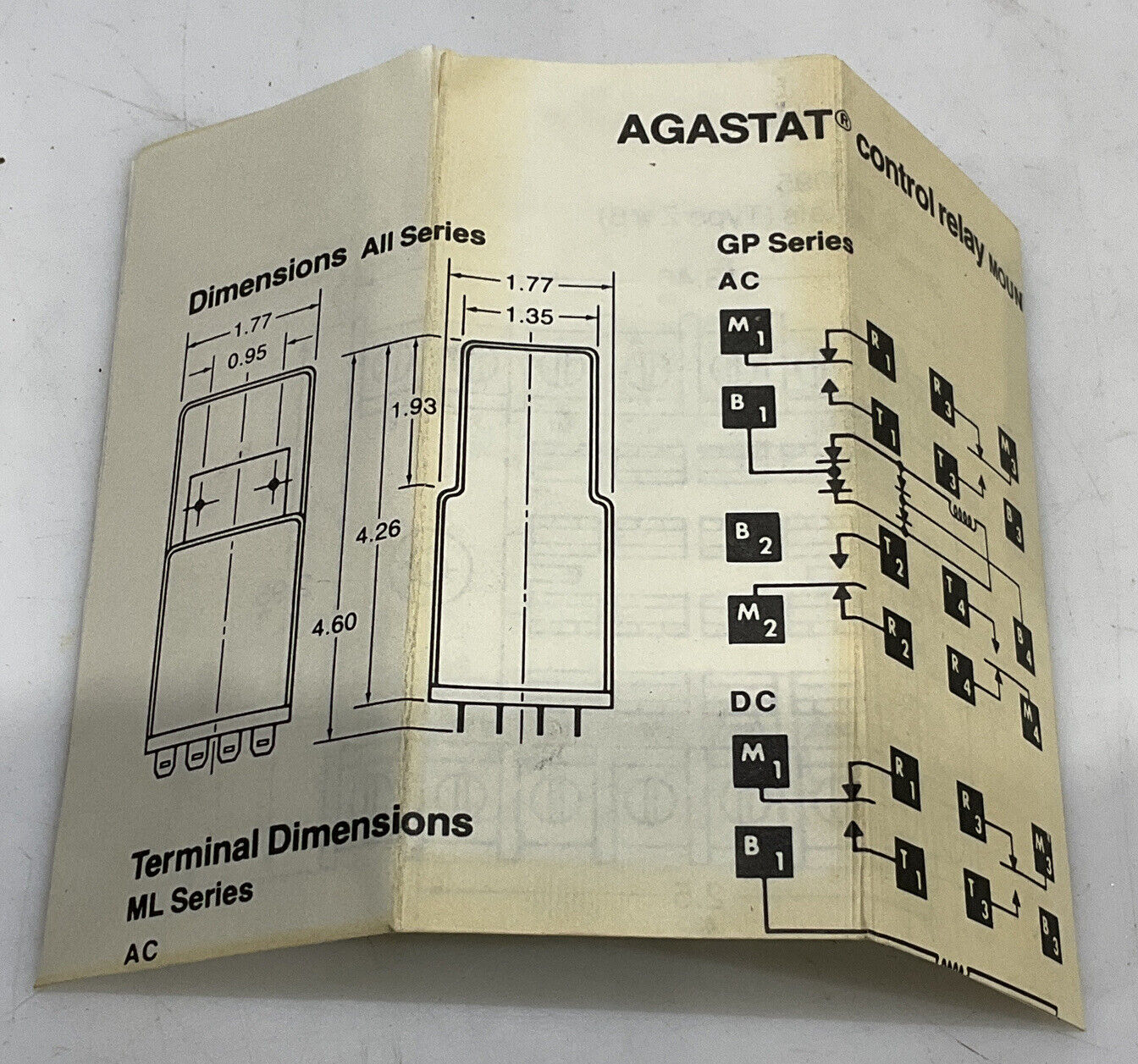 AGASTAT TR14I3A CONTROL RELAY 120V25-400HZ 373