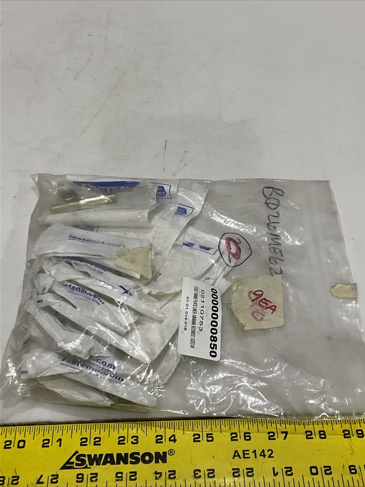 FASTENAL B026ME62 STUD M10X60 NYLK YZ MXWIK0005 LOT OF 19 373