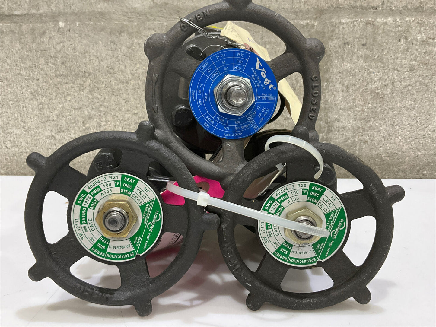 FLOWSERVE VOGT AAB84F0000Y GATE VALVE 3/4” A105N 800 B16.34 LOT OF 3 373