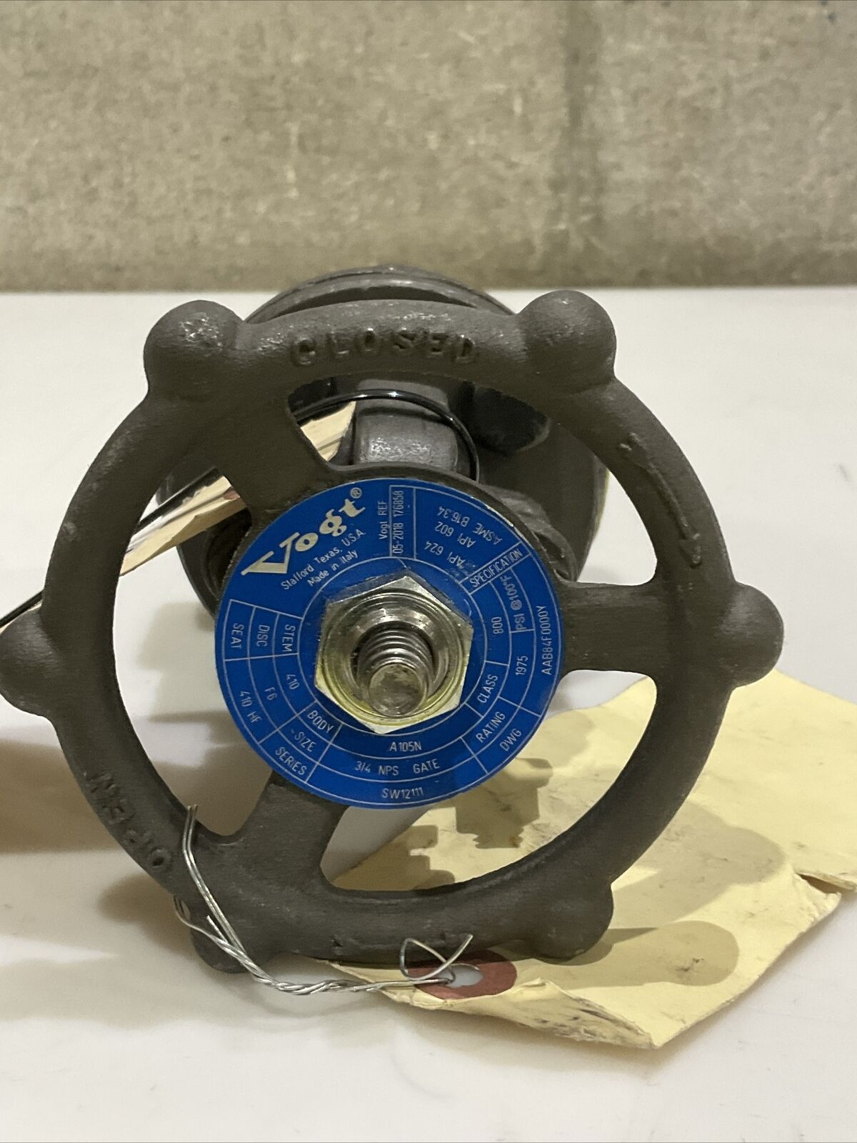 FLOWSERVE VOGT AAB84F0000Y GATE VALVE 3/4” A105N 800 B16.34 LOT OF 3 373