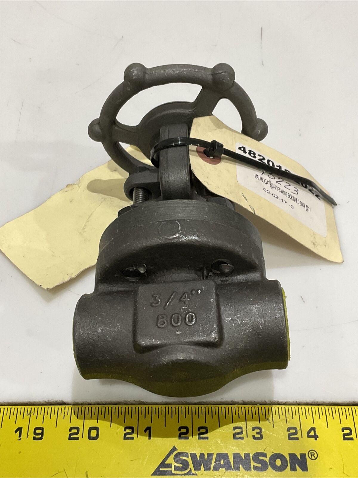 FLOWSERVE VOGT AAB84F0000Y GATE VALVE 3/4” A105N 800 B16.34 LOT OF 3 373