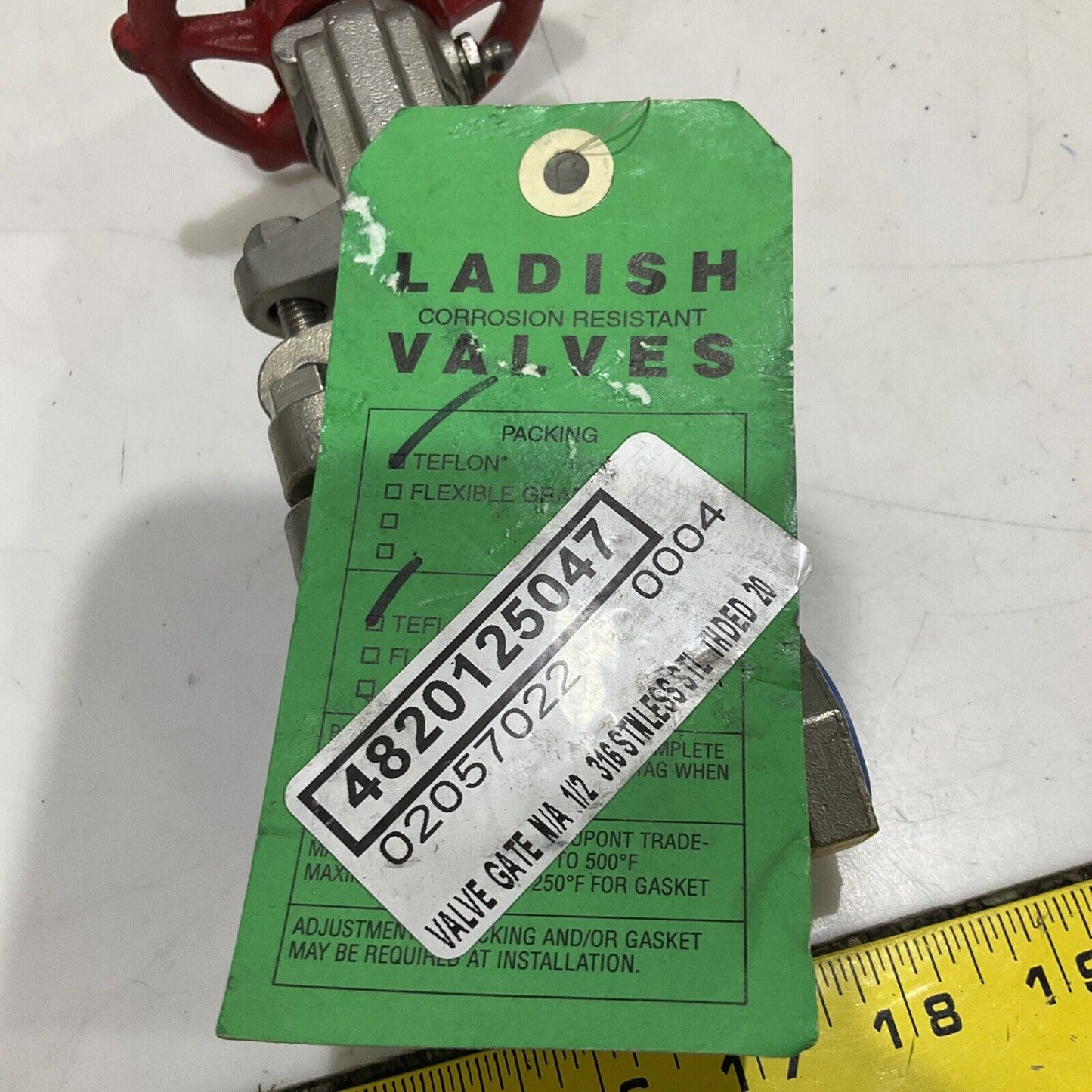 LANDISH VALVE 8270071405B GATE VALVE 1/2” 150 B16.34 275 PSI 100F LOT OF 2 373