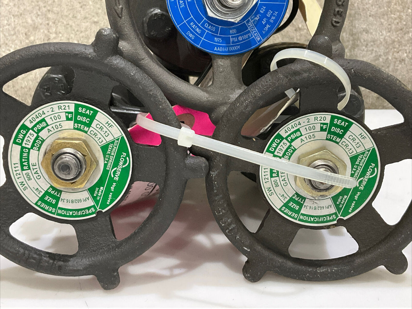 FLOWSERVE VOGT AAB84F0000Y GATE VALVE 3/4” A105N 800 B16.34 LOT OF 3 373