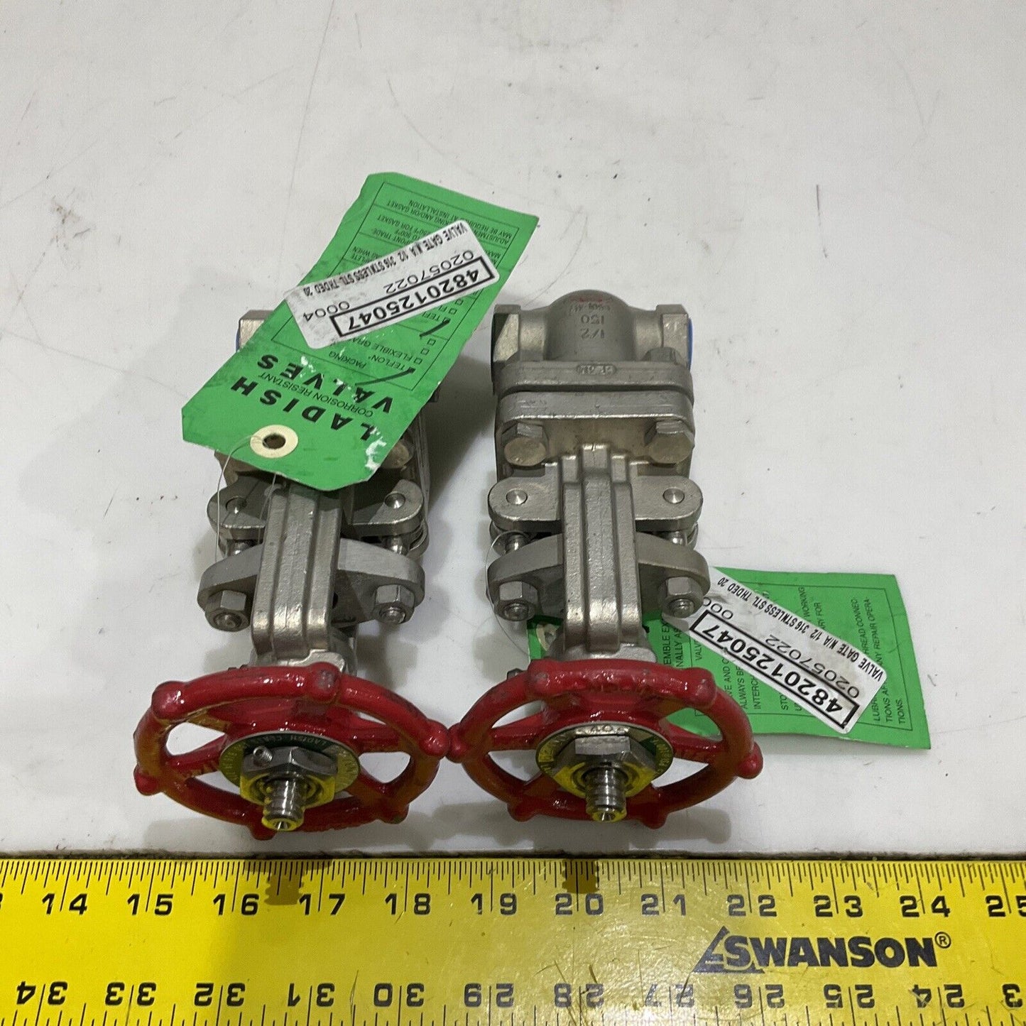 LANDISH VALVE 8270071405B GATE VALVE 1/2” 150 B16.34 275 PSI 100F LOT OF 2 373