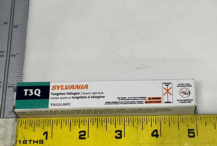 SYLVANIA T3Q TUNGSTEN HALOGEN QUARTZ LIGHT BULB LOT OF 8 373