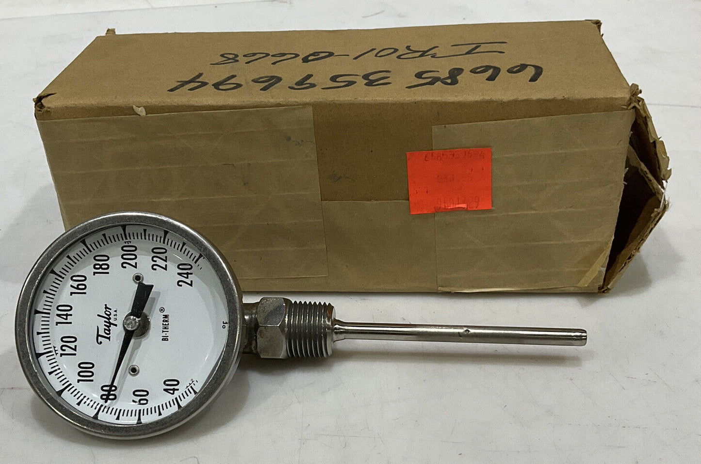 TAYLOR ENVIRONMENTAL BU3104E008 BI-THERM DIAL THERMOMETER 30-240F 373