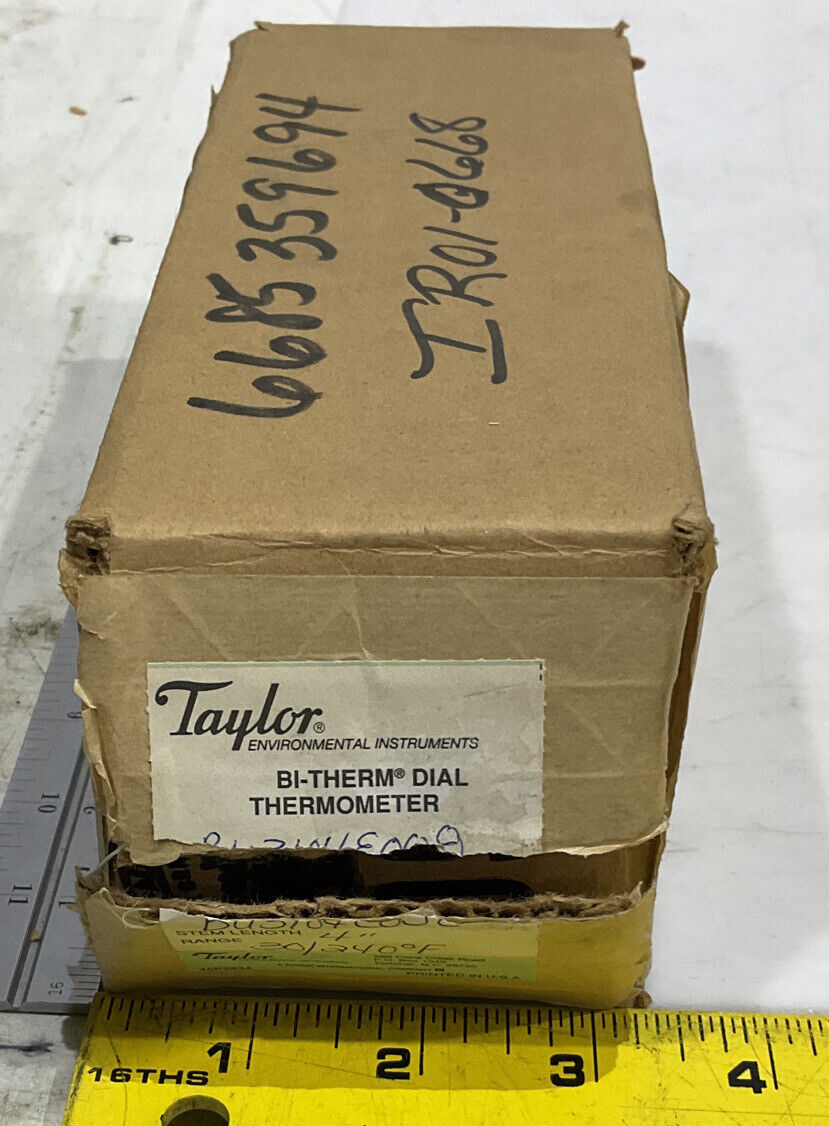 TAYLOR ENVIRONMENTAL BU3104E008 BI-THERM DIAL THERMOMETER 30-240F 373