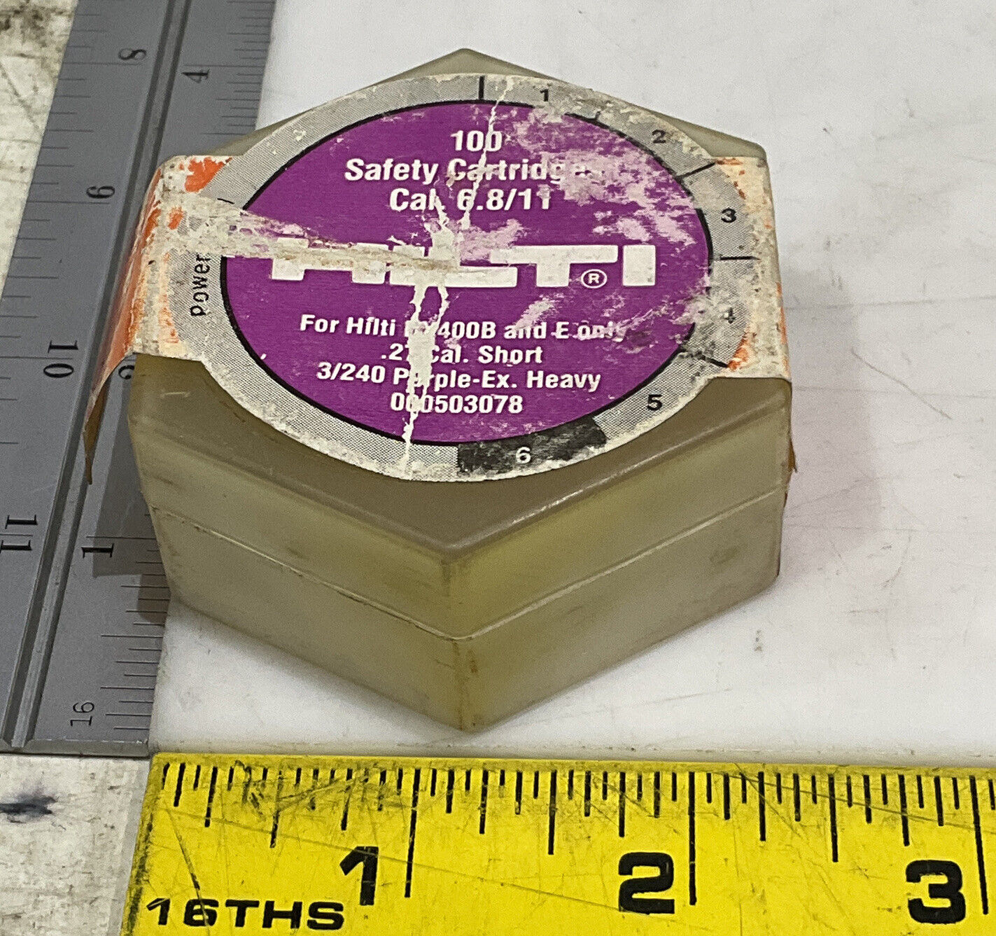 HILTI SAFETY CARTRIDGE 27 CAL BY400B TYPE E LOT OF 100 373