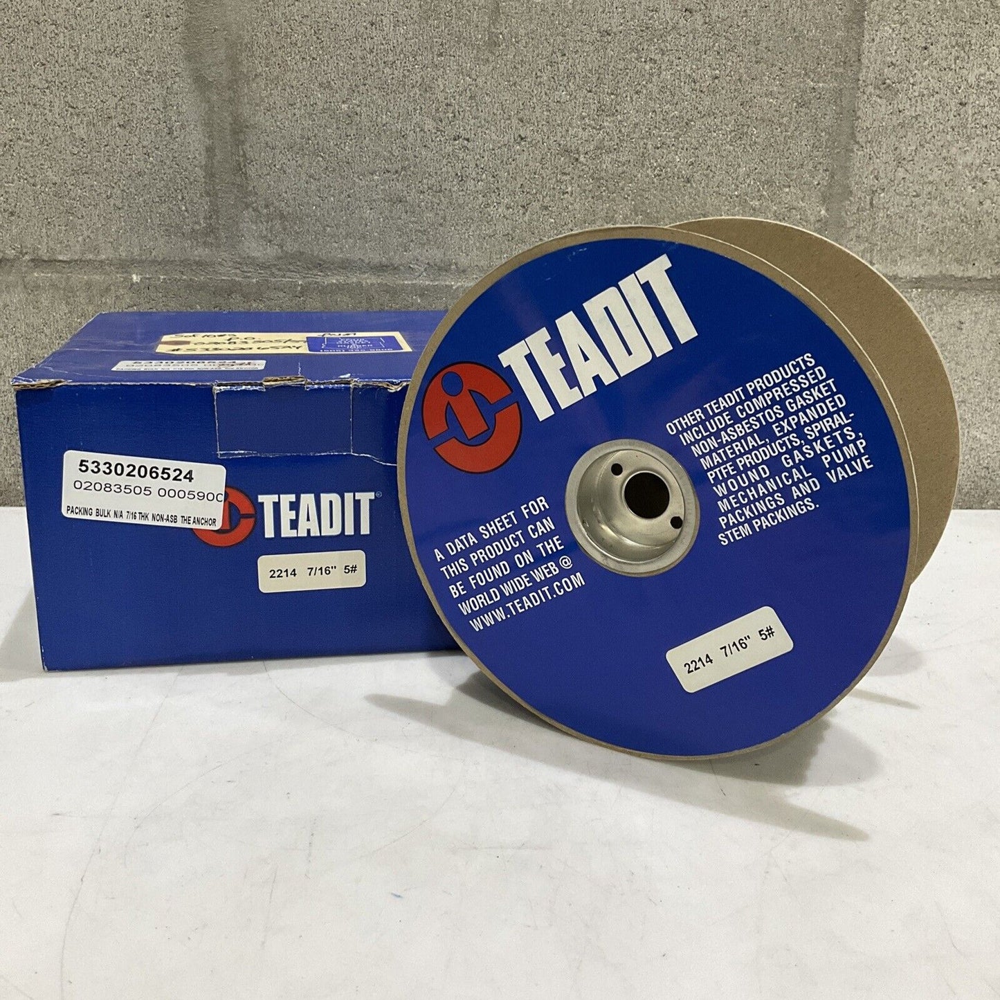 TEADIT 2214 7/8” 5 LB CARBON FIBER GRAPHITE BULK PACKING 373