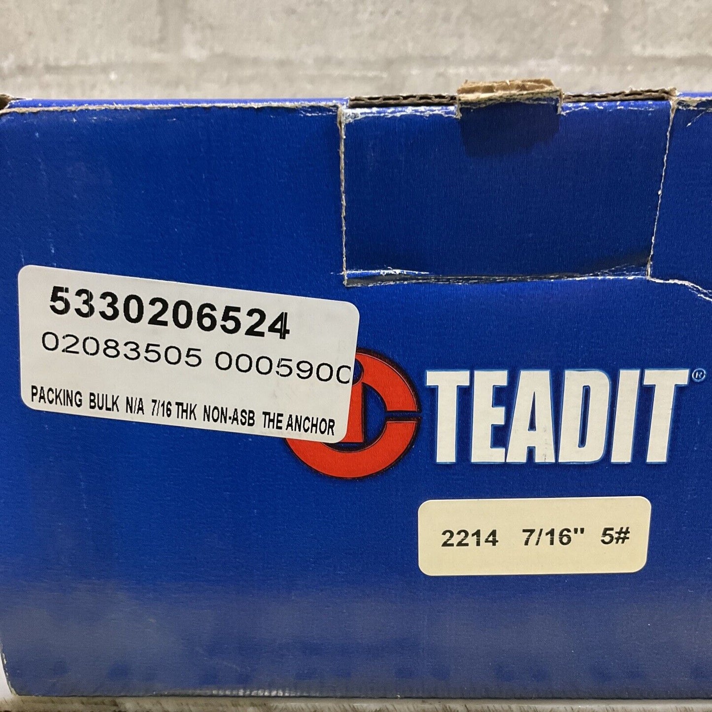 TEADIT 2214 7/8” 5 LB CARBON FIBER GRAPHITE BULK PACKING 373