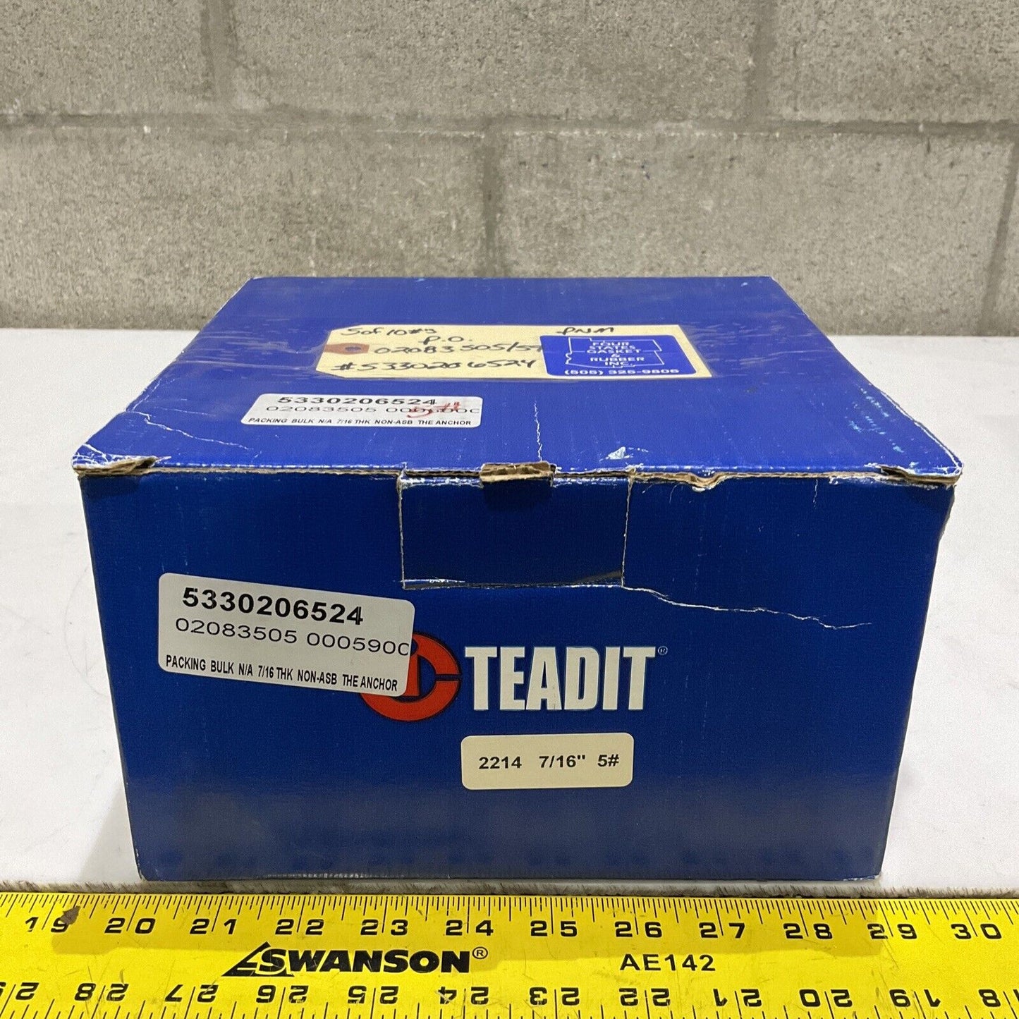 TEADIT 2214 7/8” 5 LB CARBON FIBER GRAPHITE BULK PACKING 373