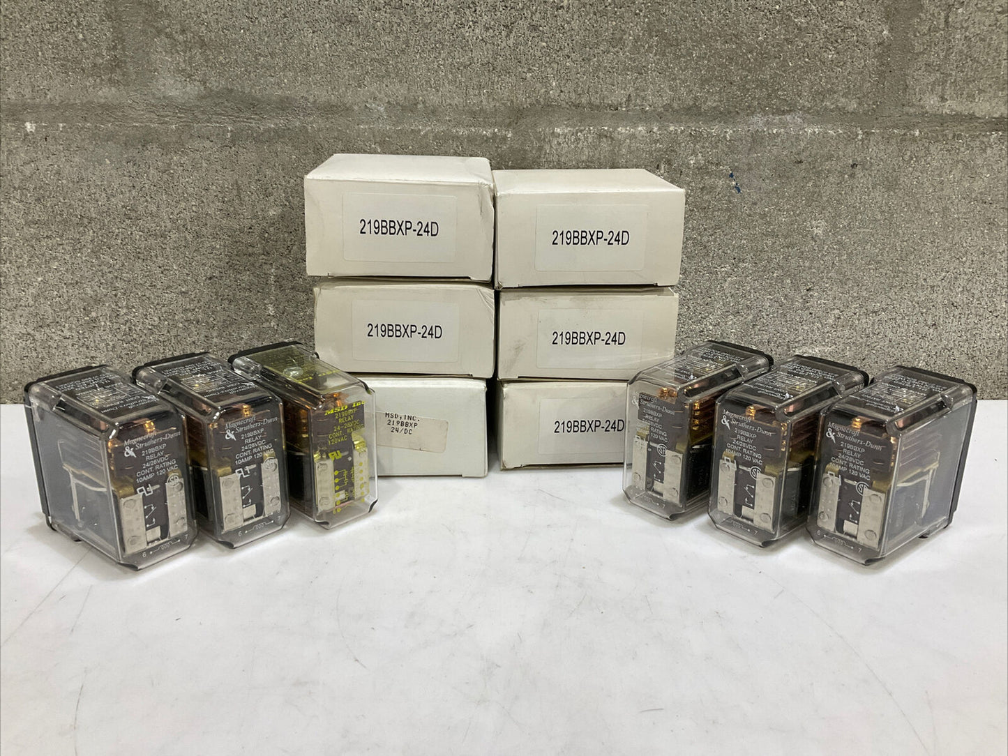 MAGNECRAFT & STRUTHER-DRUM 219BBXP RELAY 24/28 VDC 10 AMP 120 VAC LOT OF 6 373
