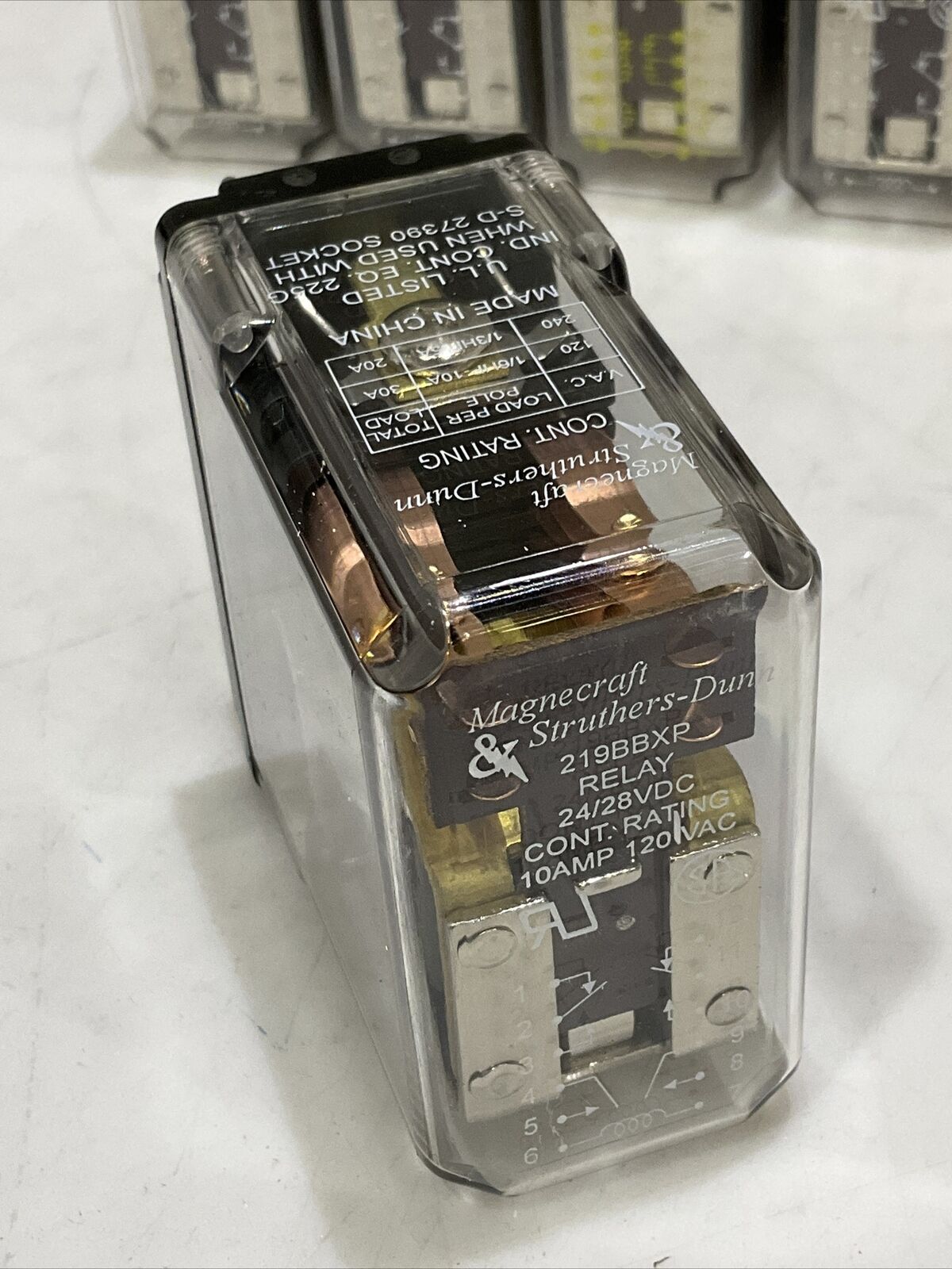 MAGNECRAFT & STRUTHER-DRUM 219BBXP RELAY 24/28 VDC 10 AMP 120 VAC LOT OF 6 373